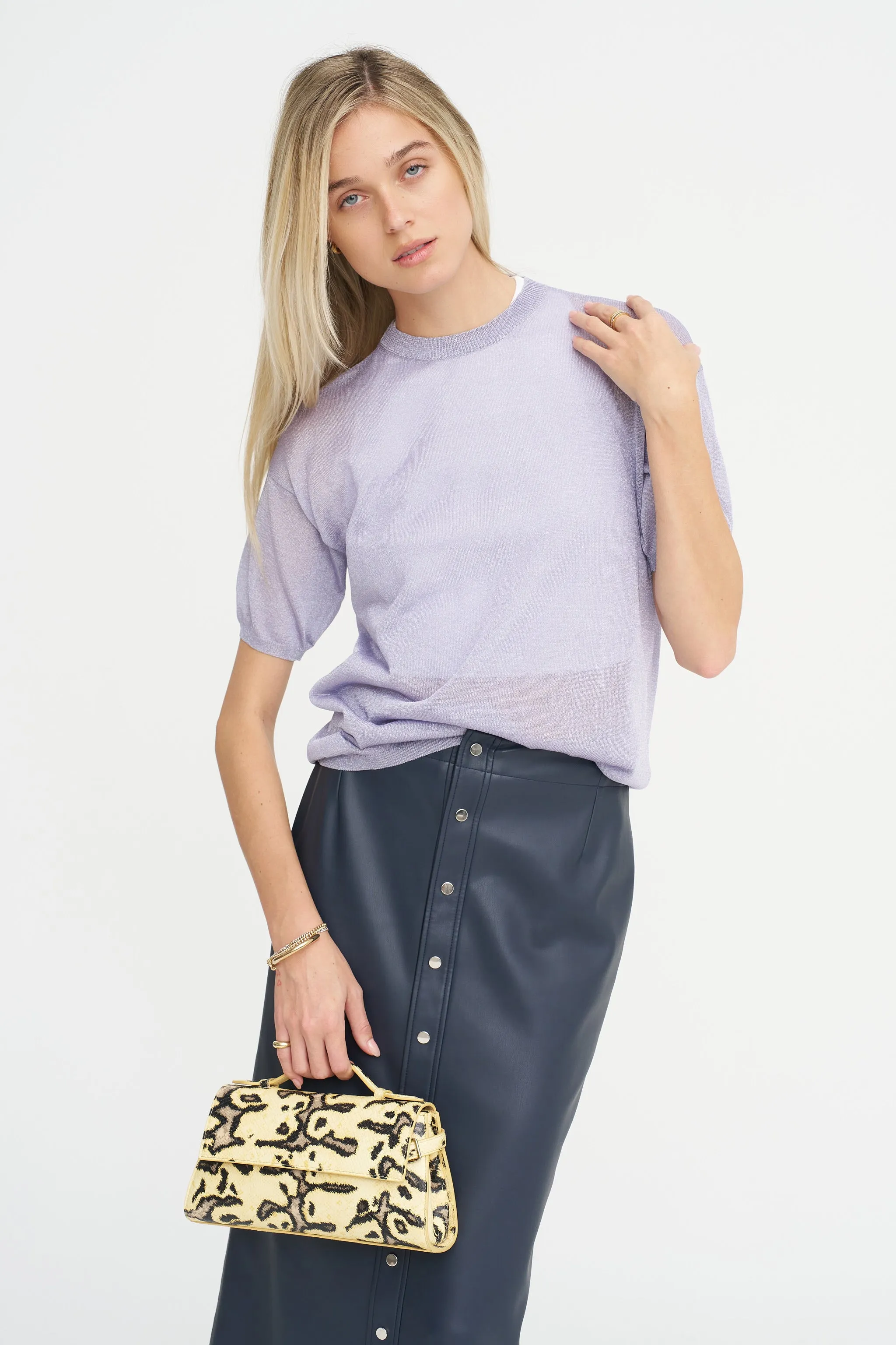 Sheer Knit Top, Lilac sold by Kick Pleat