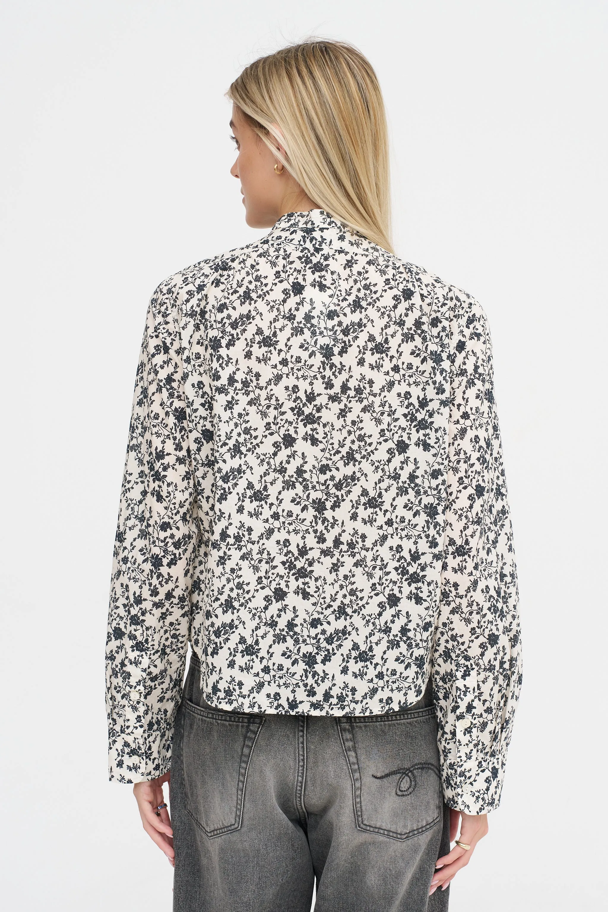 Pleated Tuxedo Front Shirt, Black Floral sold by Kick Pleat product image thumbnail 4