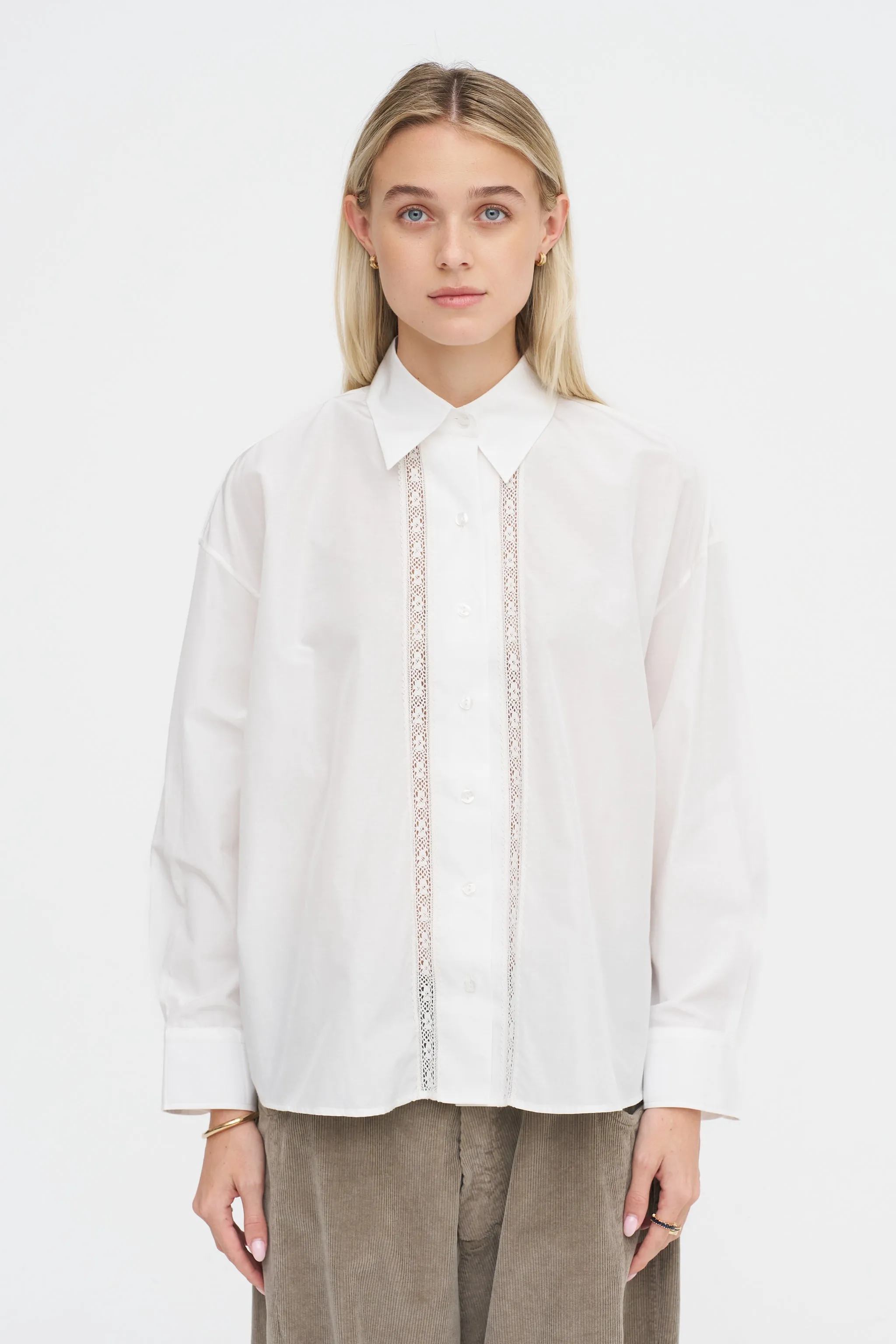 Lace Shirt, White sold by Kick Pleat product image thumbnail 2
