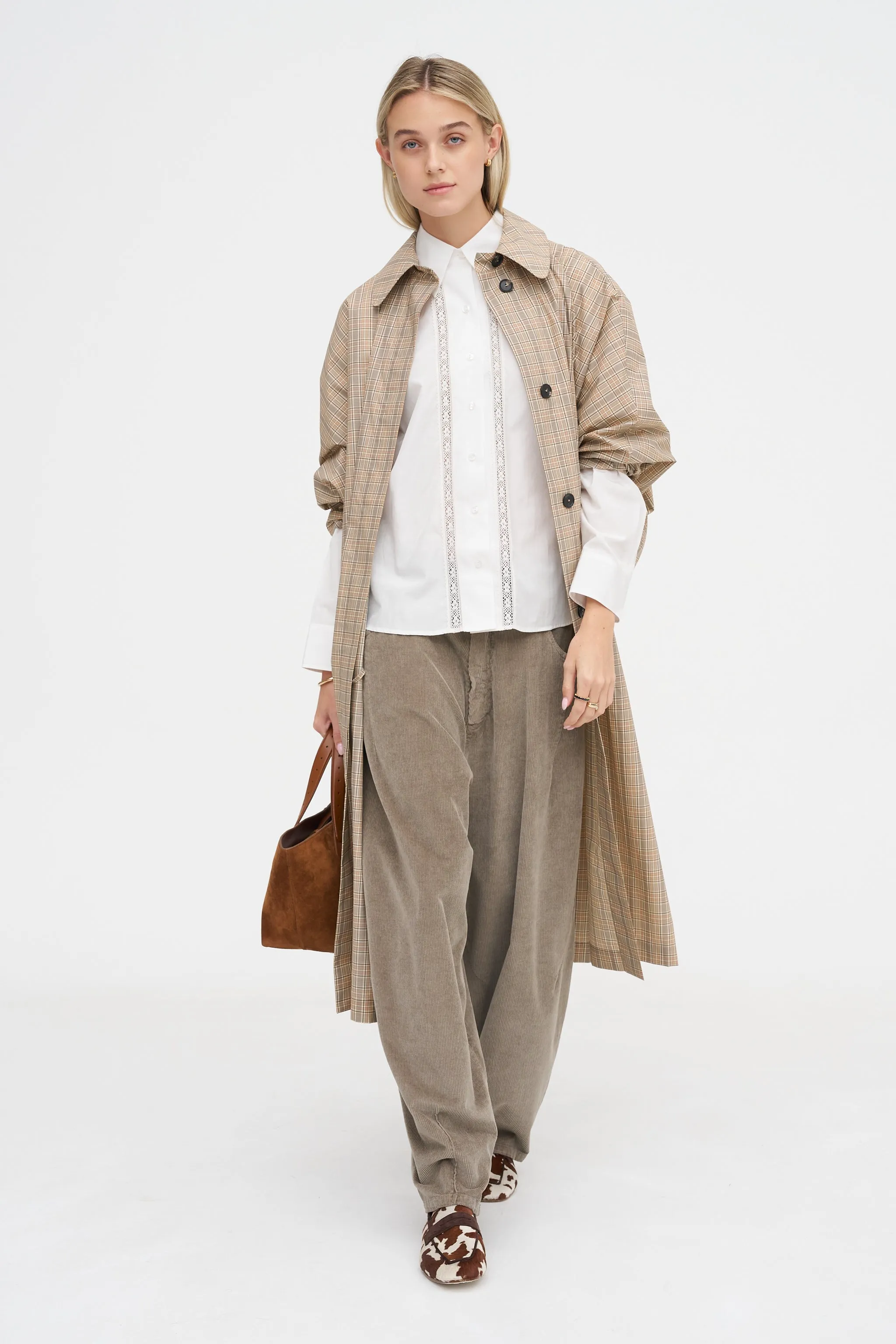 Lace Shirt, White sold by Kick Pleat