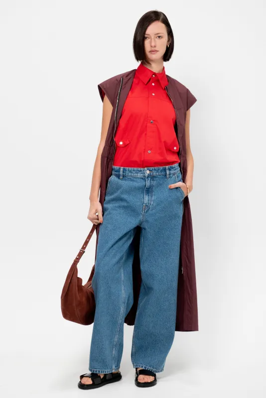 Denim Pants, Blue Stone Beach made by GAUCHERE