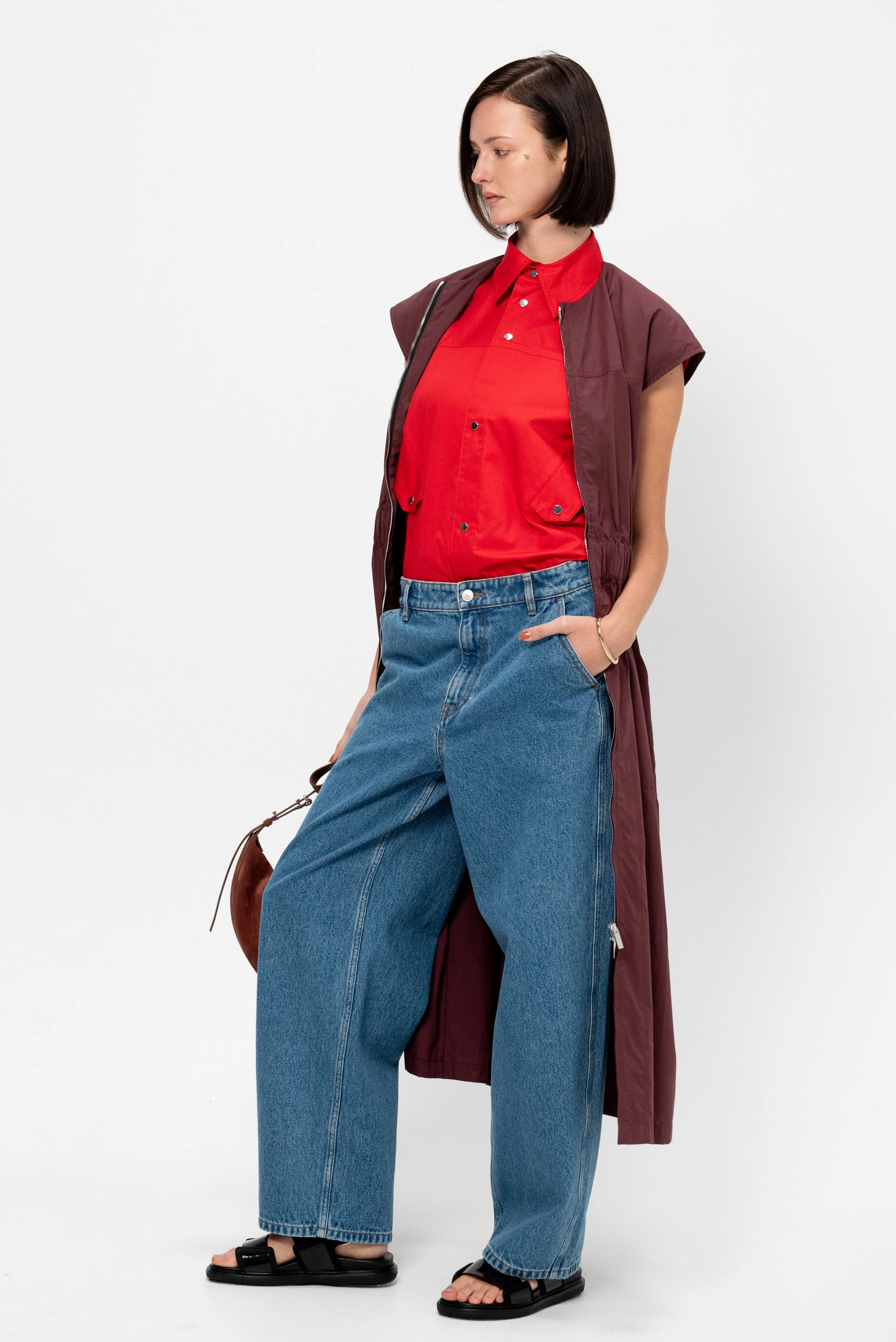 Denim Pants, Blue Stone Beach sold by Kick Pleat product image thumbnail 5