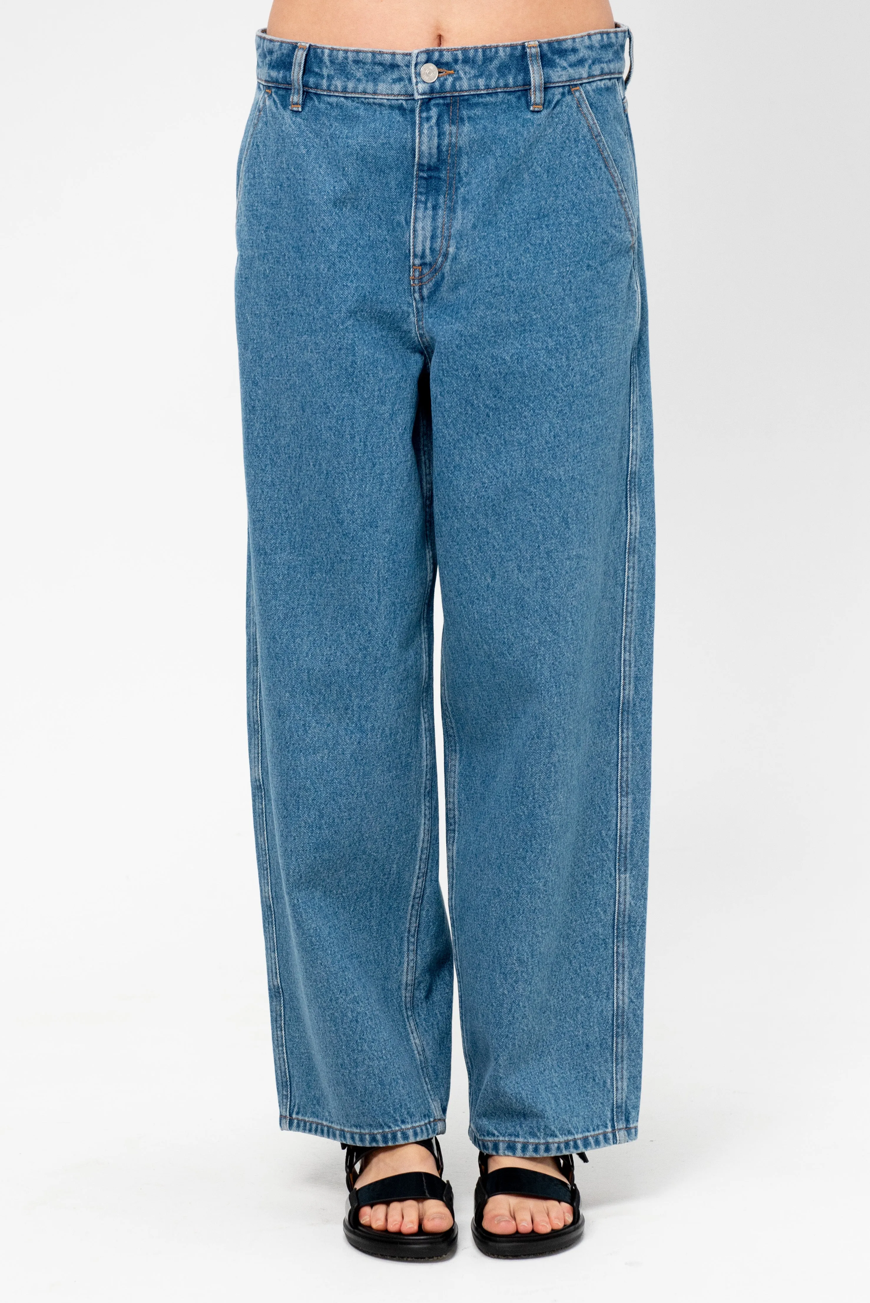 Denim Pants, Blue Stone Beach sold by Kick Pleat product image thumbnail 2