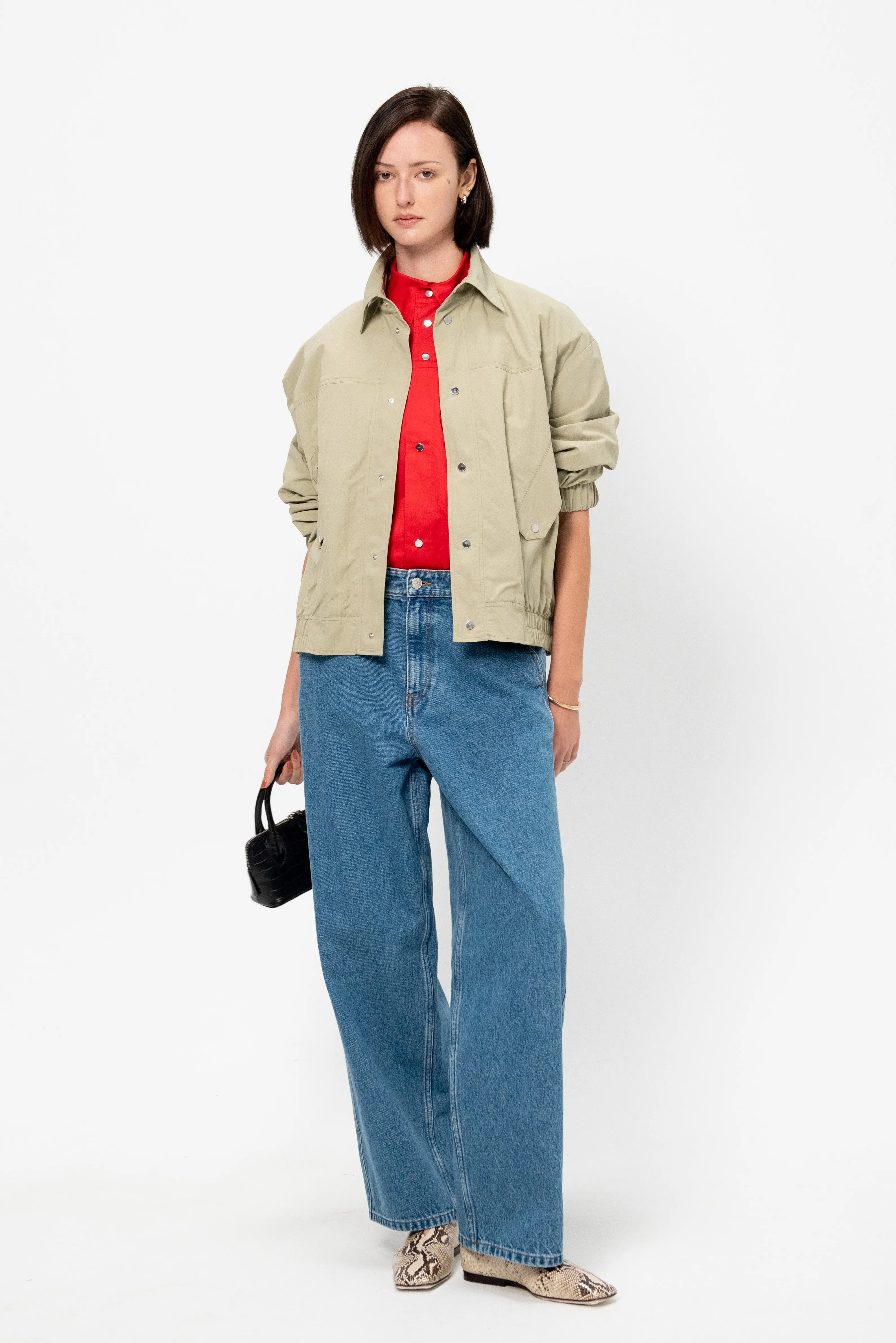 Bomber Jacket, Sage Green sold by Kick Pleat