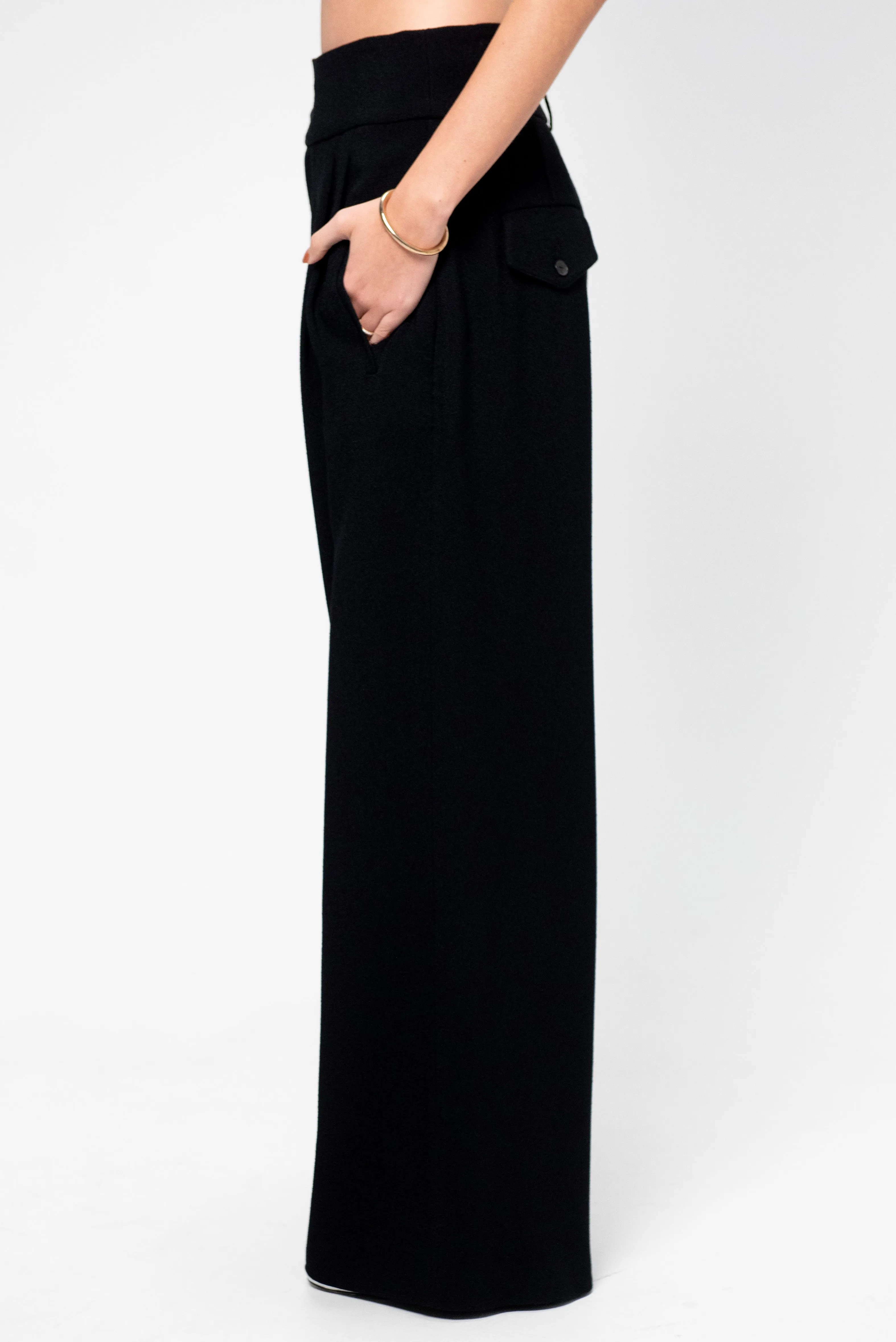 Wide Leg Pants, Black sold by Kick Pleat product image thumbnail 3