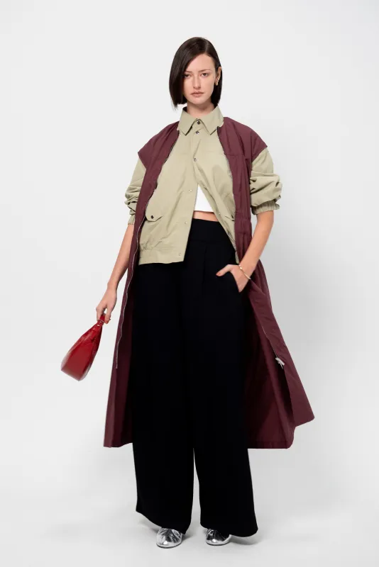 Wide Leg Pants, Black made by GAUCHERE