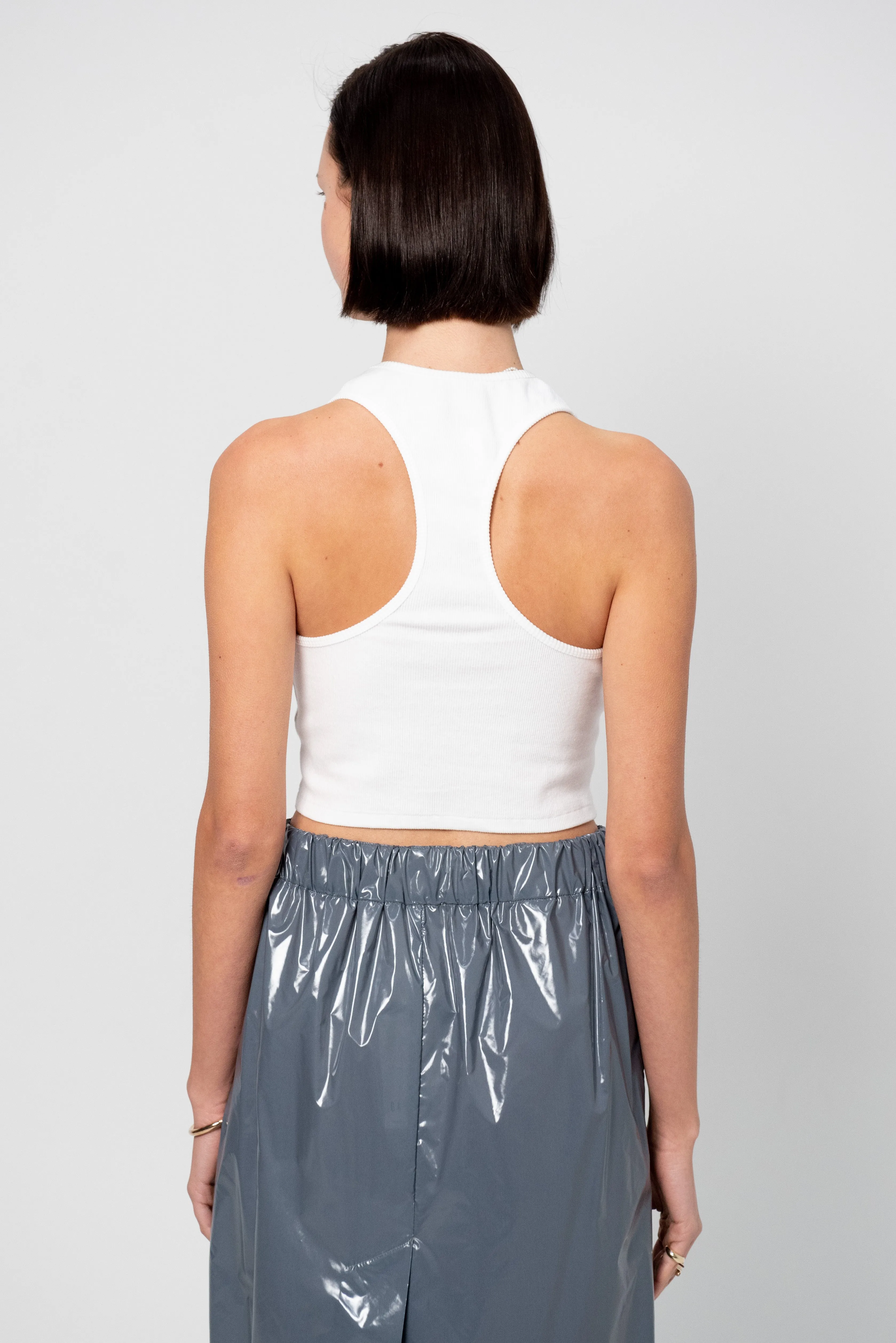 Racerback Tank, White sold by Kick Pleat product image thumbnail 4