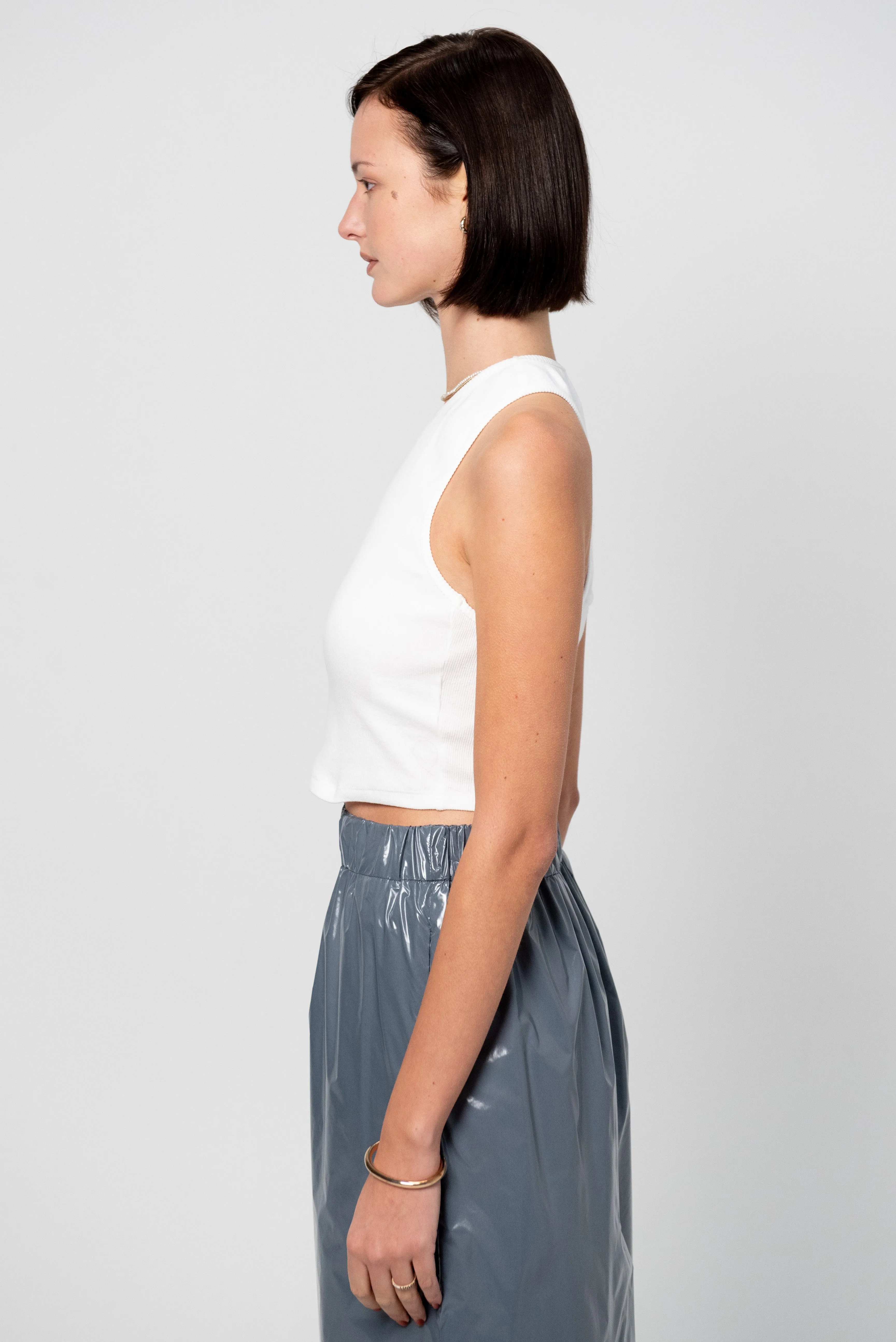 Racerback Tank, White sold by Kick Pleat product image thumbnail 3