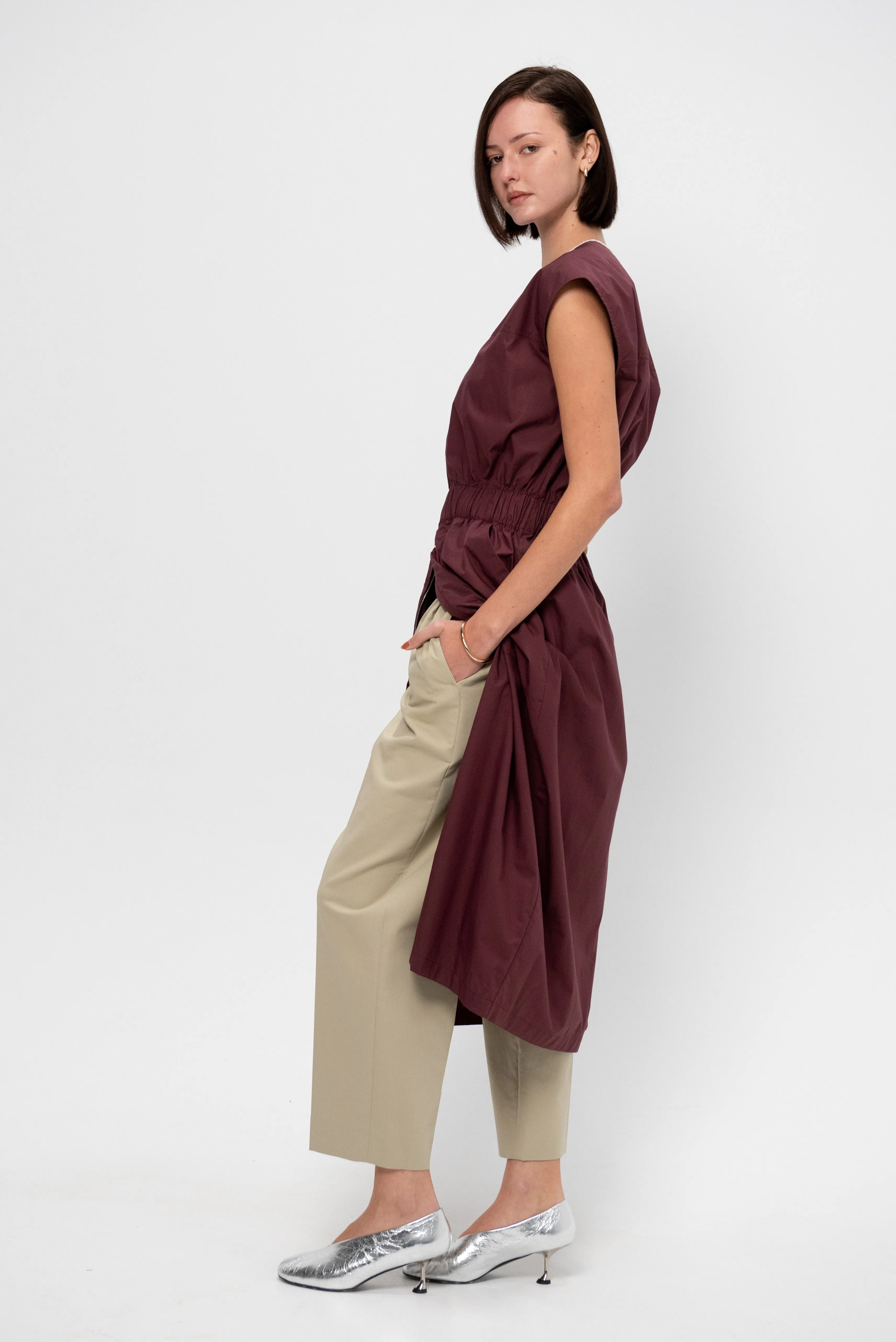 Cropped Trousers, Light Beige sold by Kick Pleat product image thumbnail 5