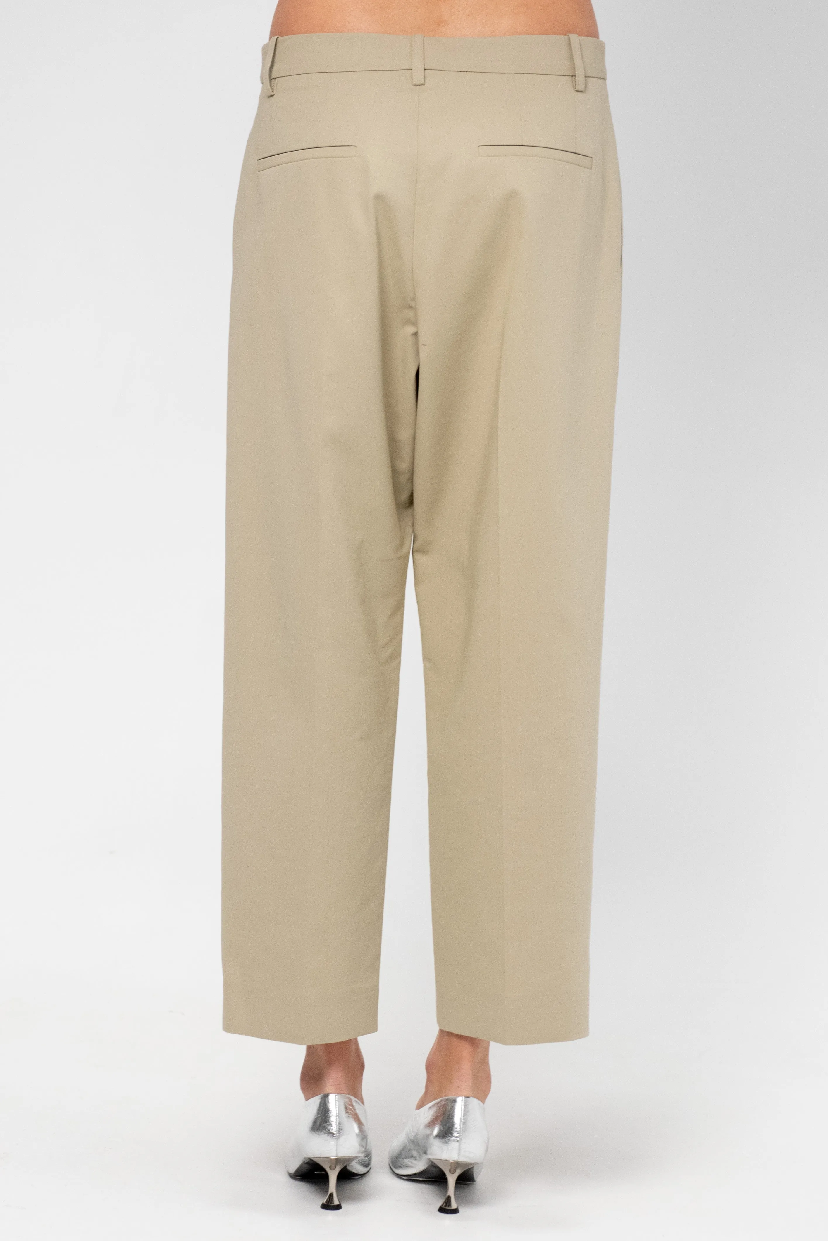 Cropped Trousers, Light Beige sold by Kick Pleat product image thumbnail 4