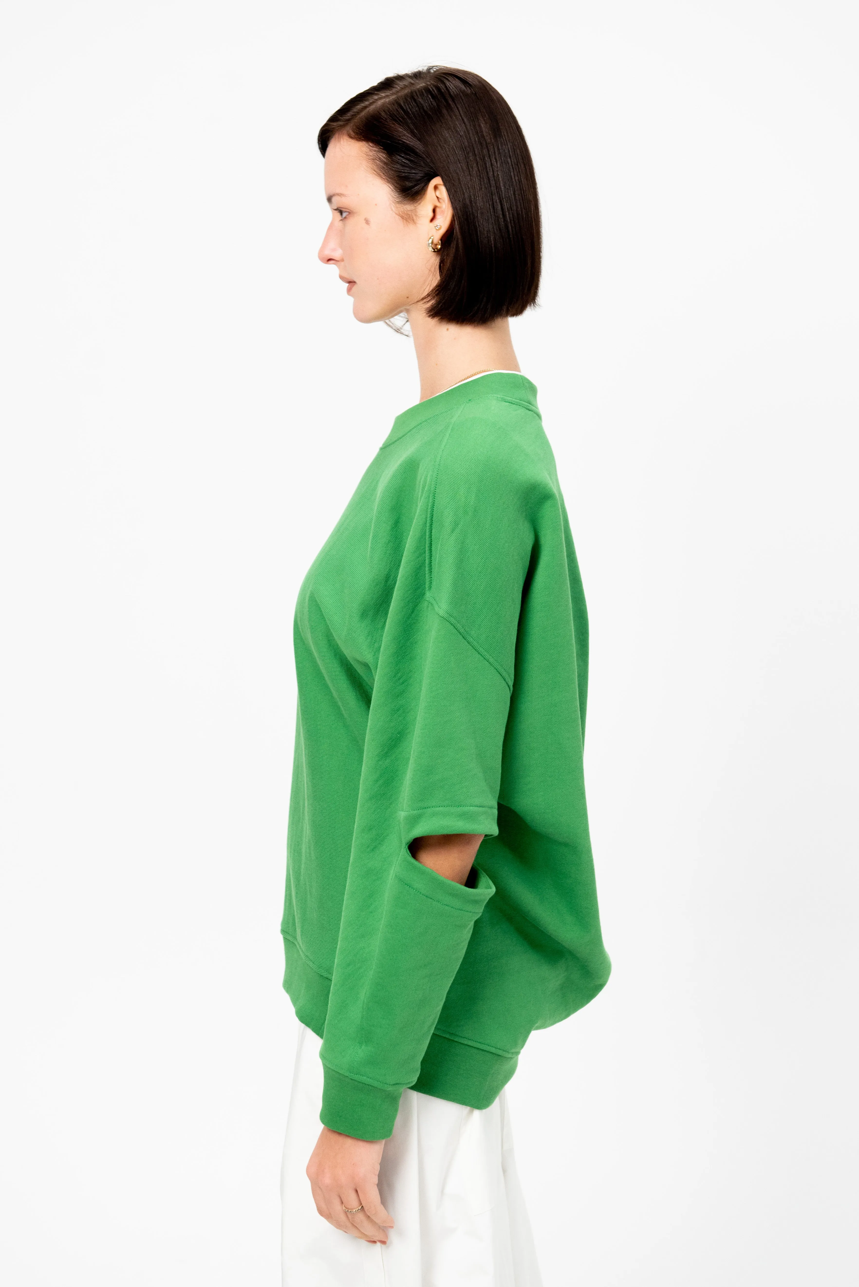 Cocoon Crewneck Sweatshirt, Green sold by Kick Pleat product image thumbnail 3