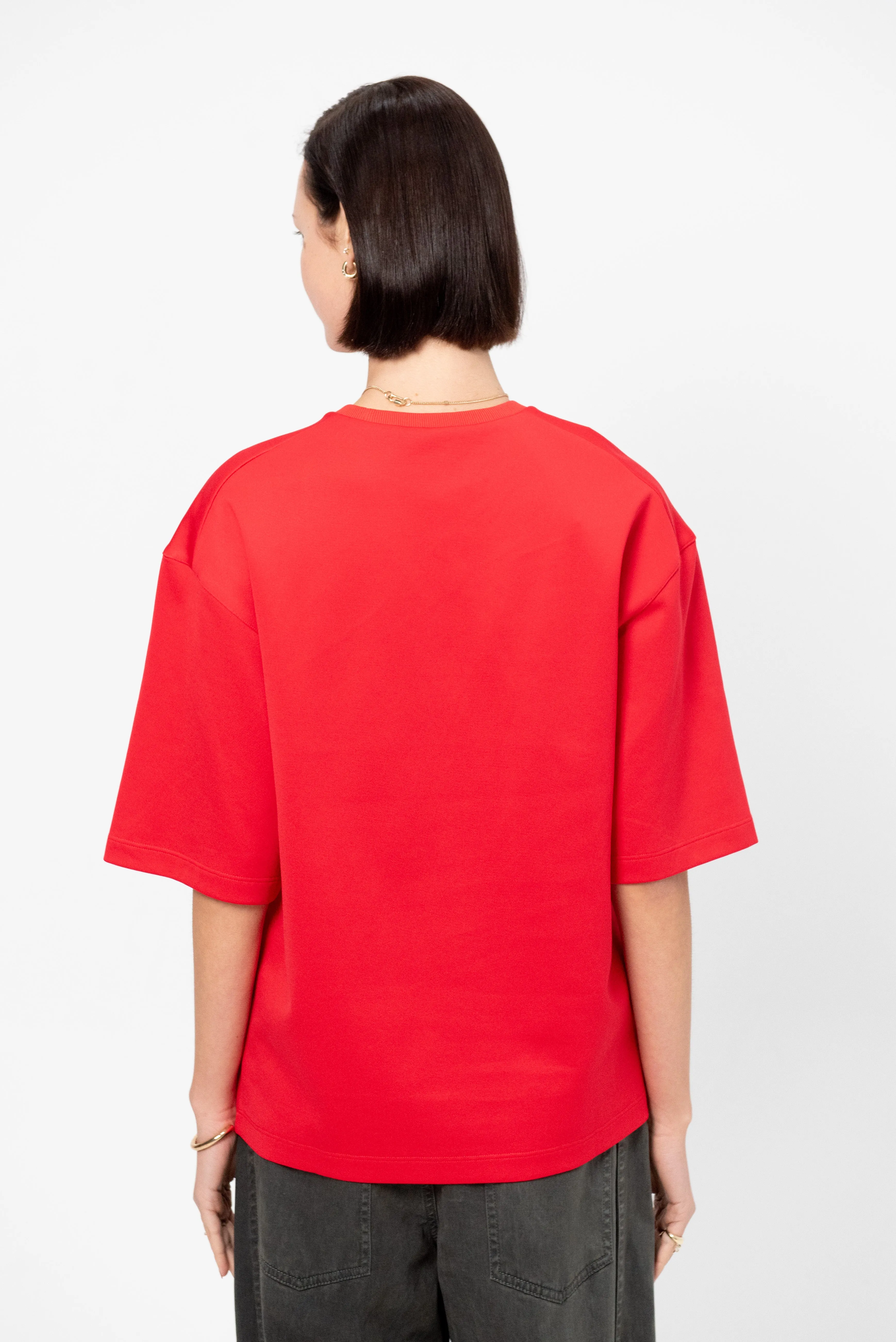 Active Knit Easy T-Shirt, Red sold by Kick Pleat product image thumbnail 4