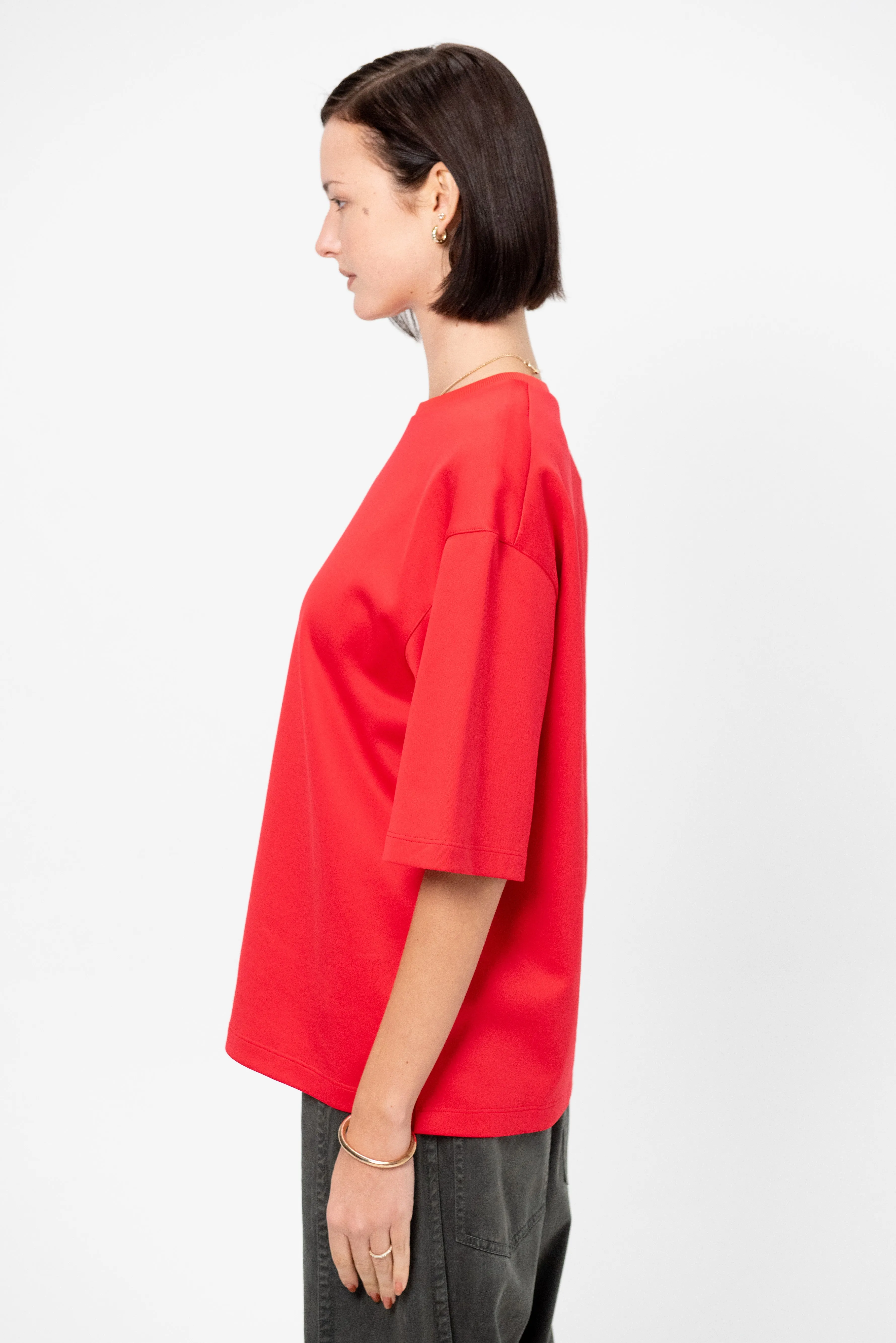 Active Knit Easy T-Shirt, Red sold by Kick Pleat product image thumbnail 3