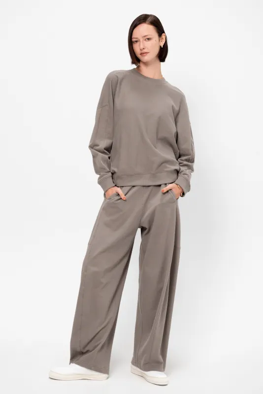 Light Weight Sweatshirting Crewneck Sweatshirt made by Tibi