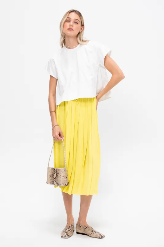 Crop T-Shirt, Off White made by Kick Pleat