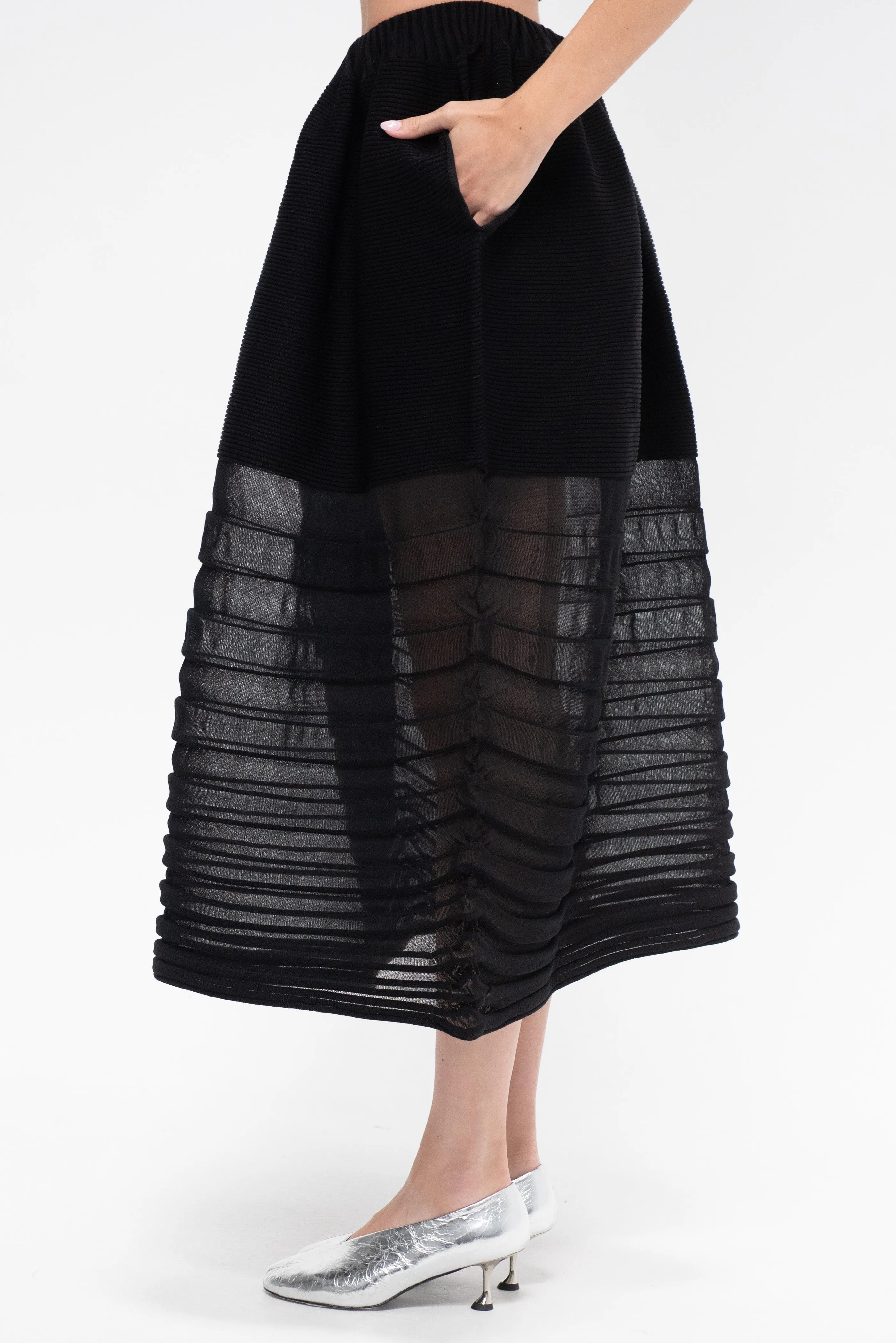 Moving Knit Skirt, Black sold by Kick Pleat product image thumbnail 4