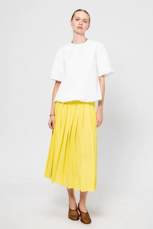 Round-Neck Shirt, White sold by Kick Pleat