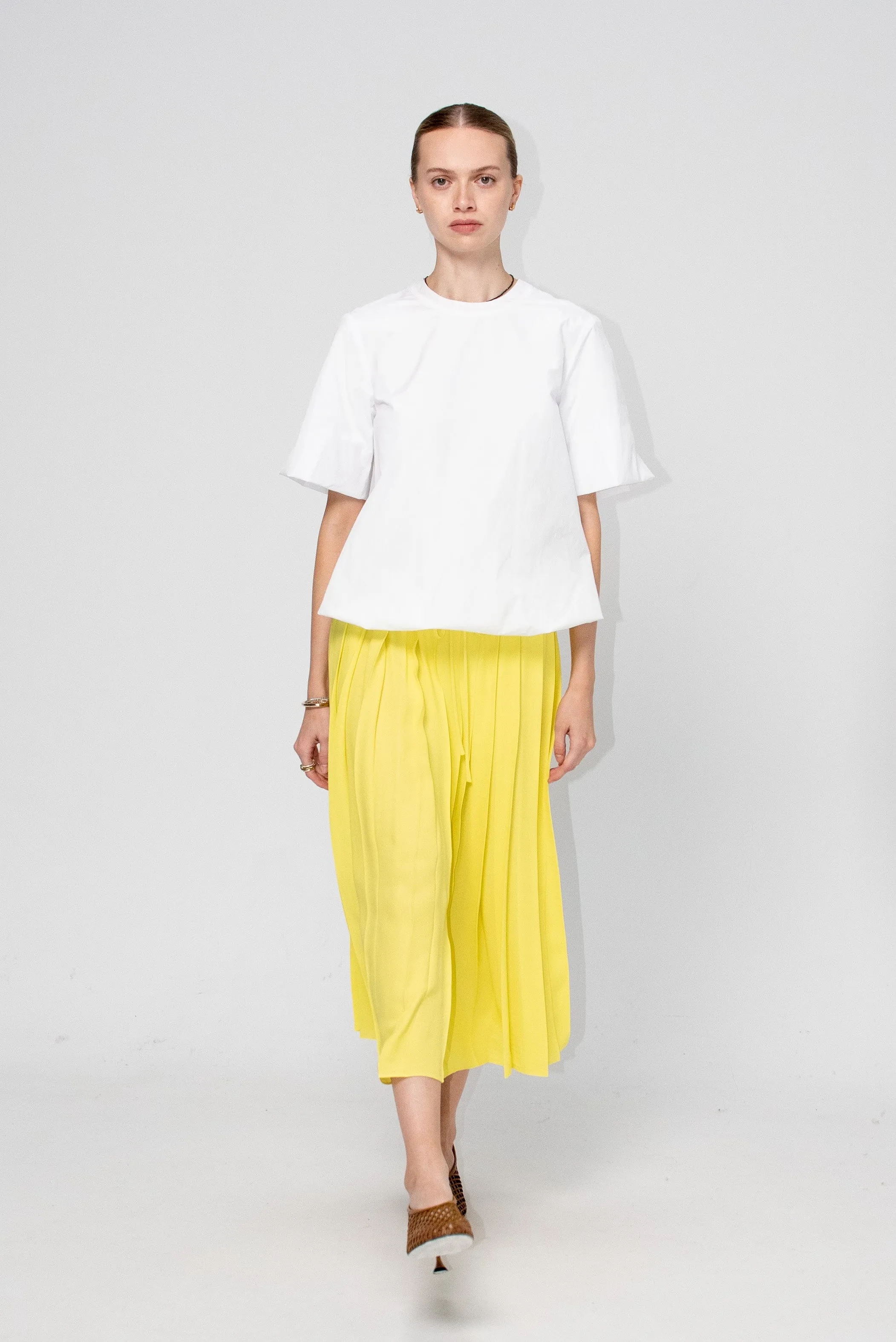 Round-Neck Shirt, White sold by Kick Pleat product image thumbnail 5