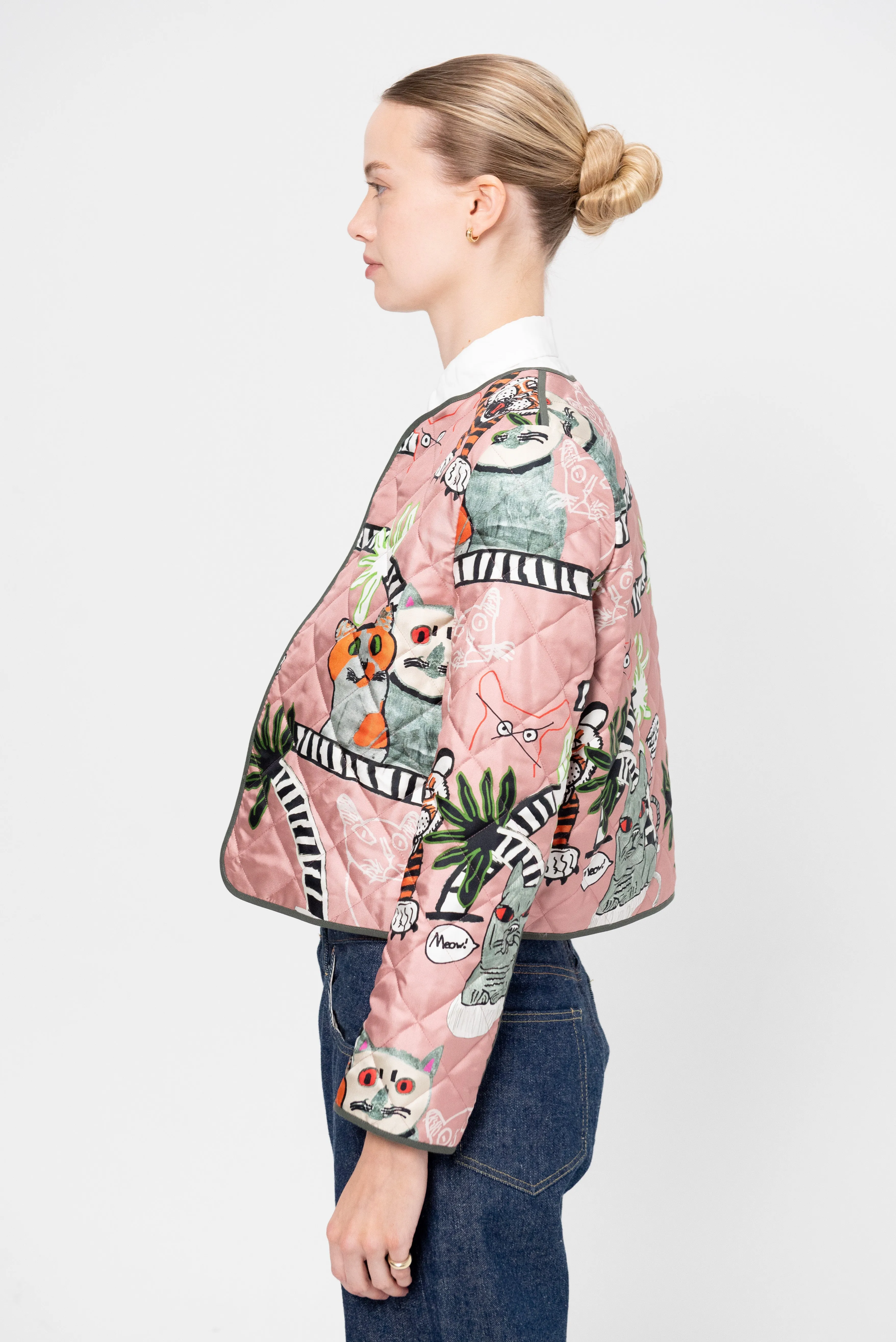 Cats & Tigers Jacket, Blush & Cheetah sold by Kick Pleat product image thumbnail 3