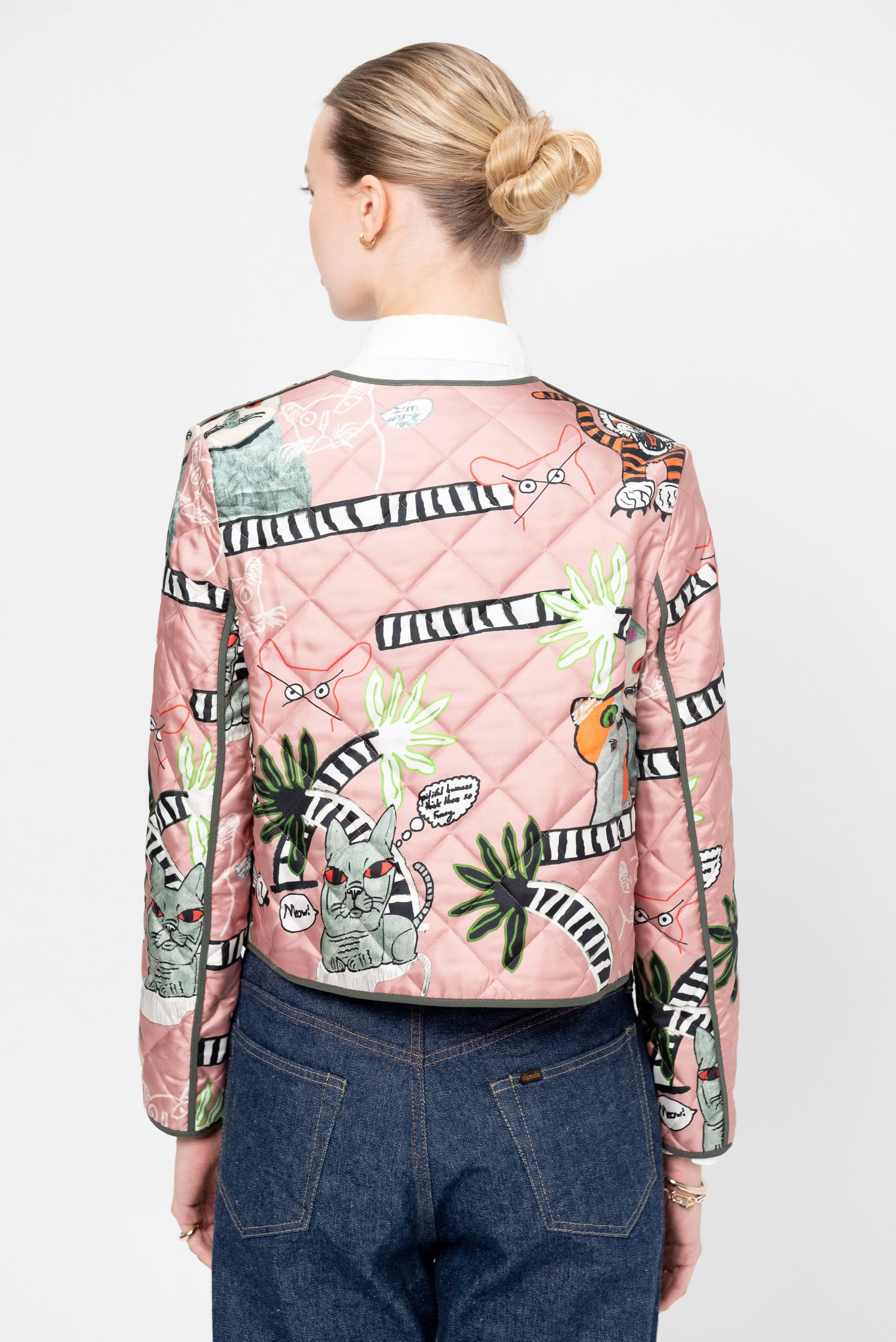 Cats & Tigers Jacket, Blush & Cheetah sold by Kick Pleat product image thumbnail 4