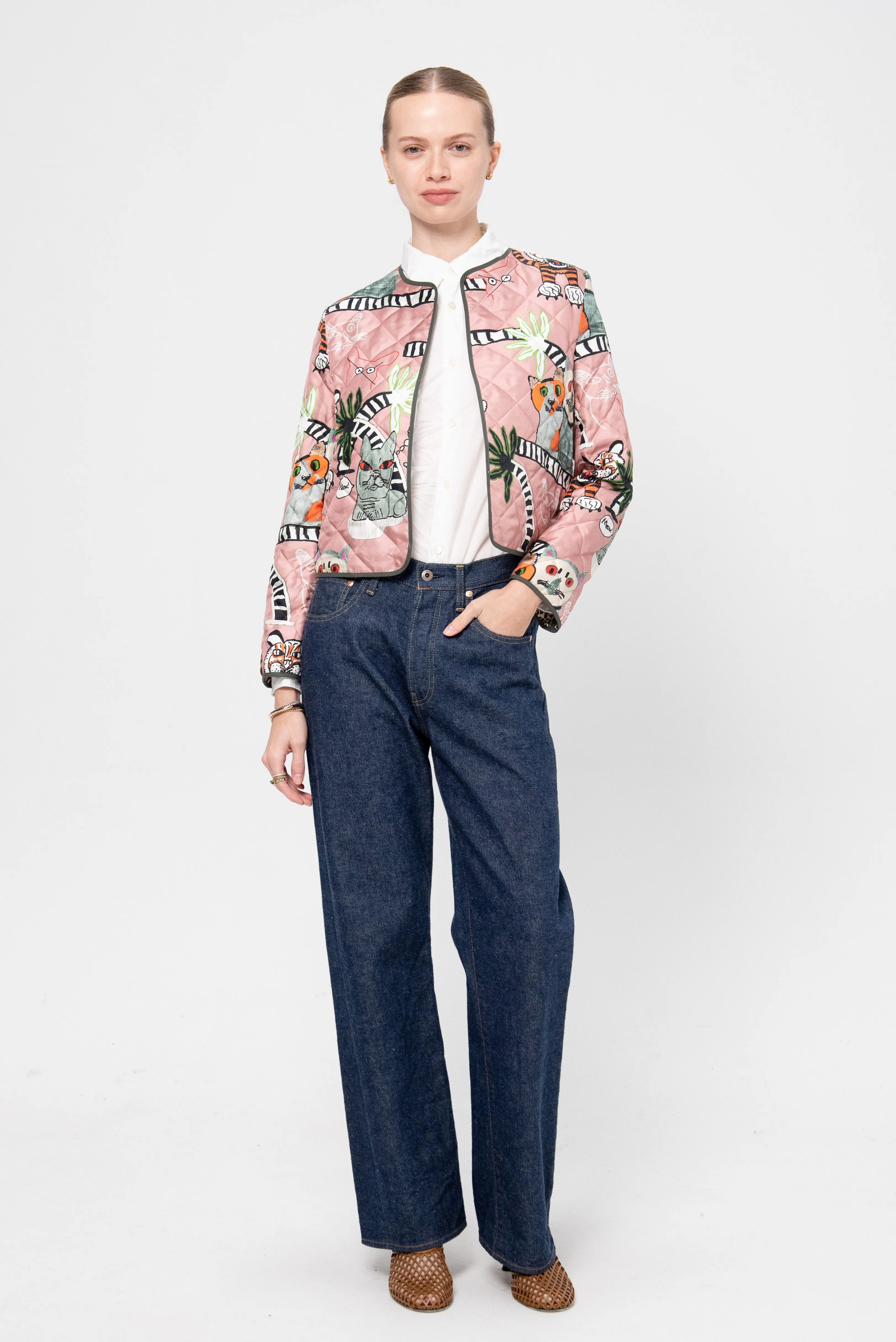 Cats & Tigers Jacket, Blush & Cheetah sold by Kick Pleat