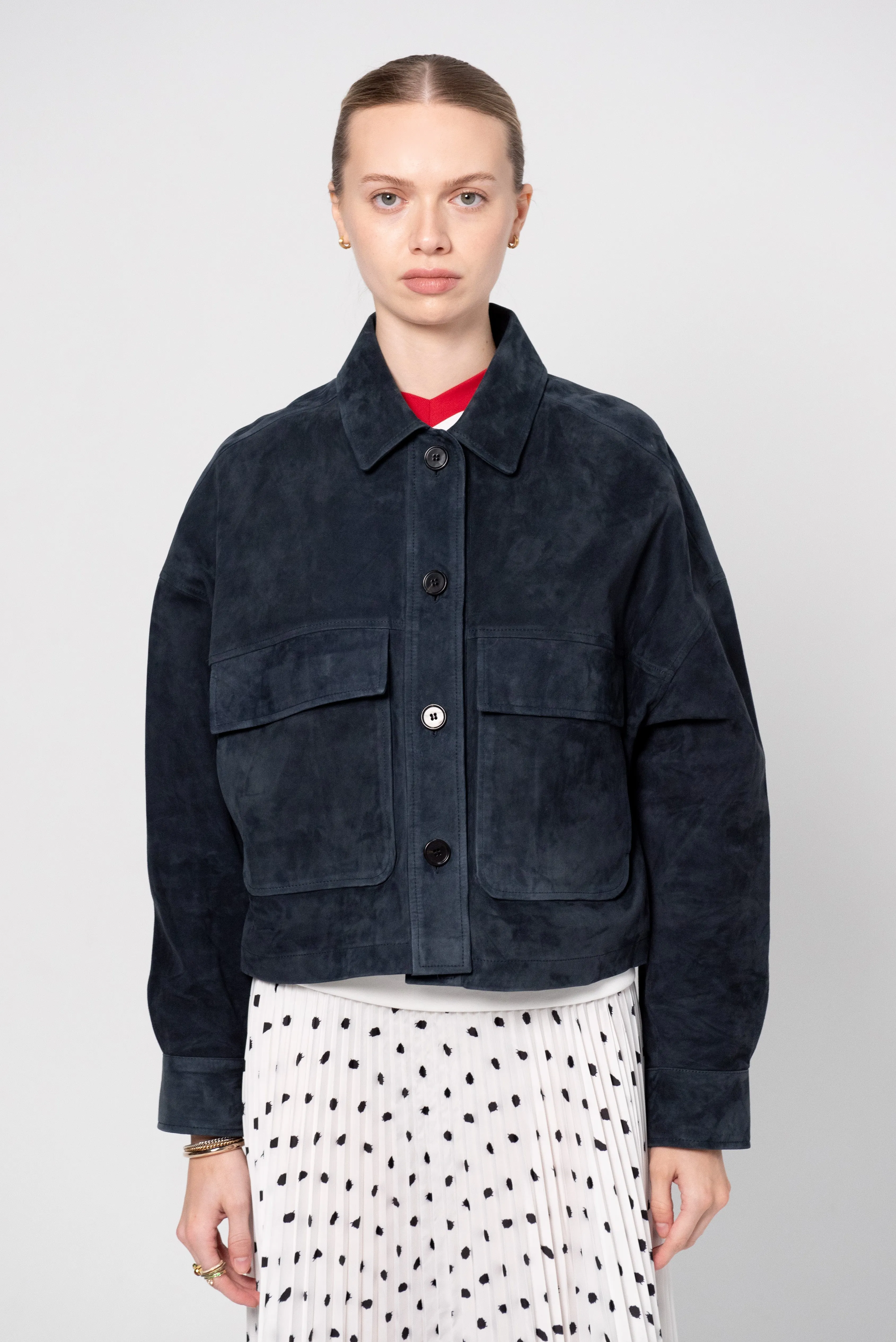 Miri - Suede Jacket, Royal sold by Kick Pleat product image thumbnail 2