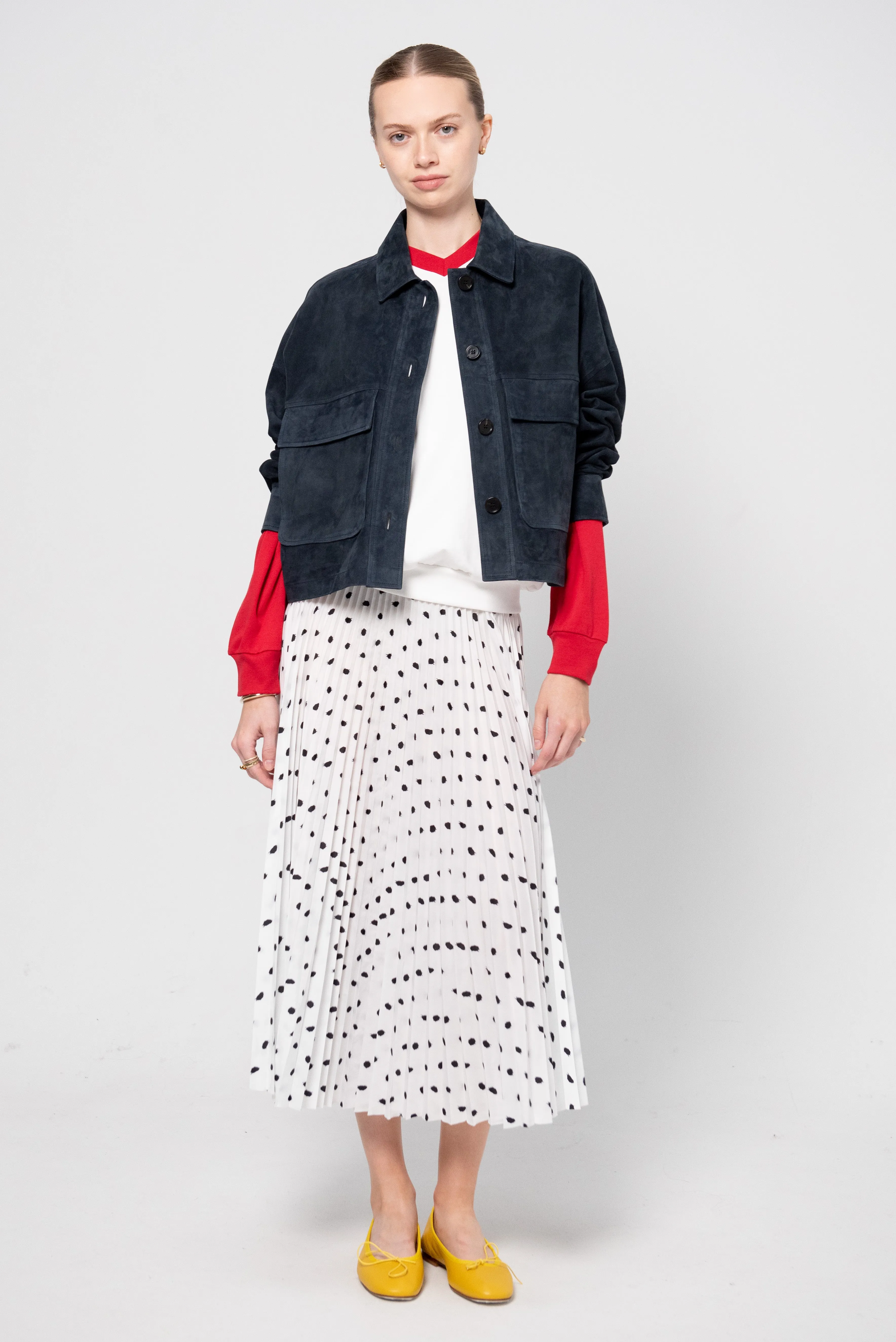 Miri - Suede Jacket, Royal sold by Kick Pleat