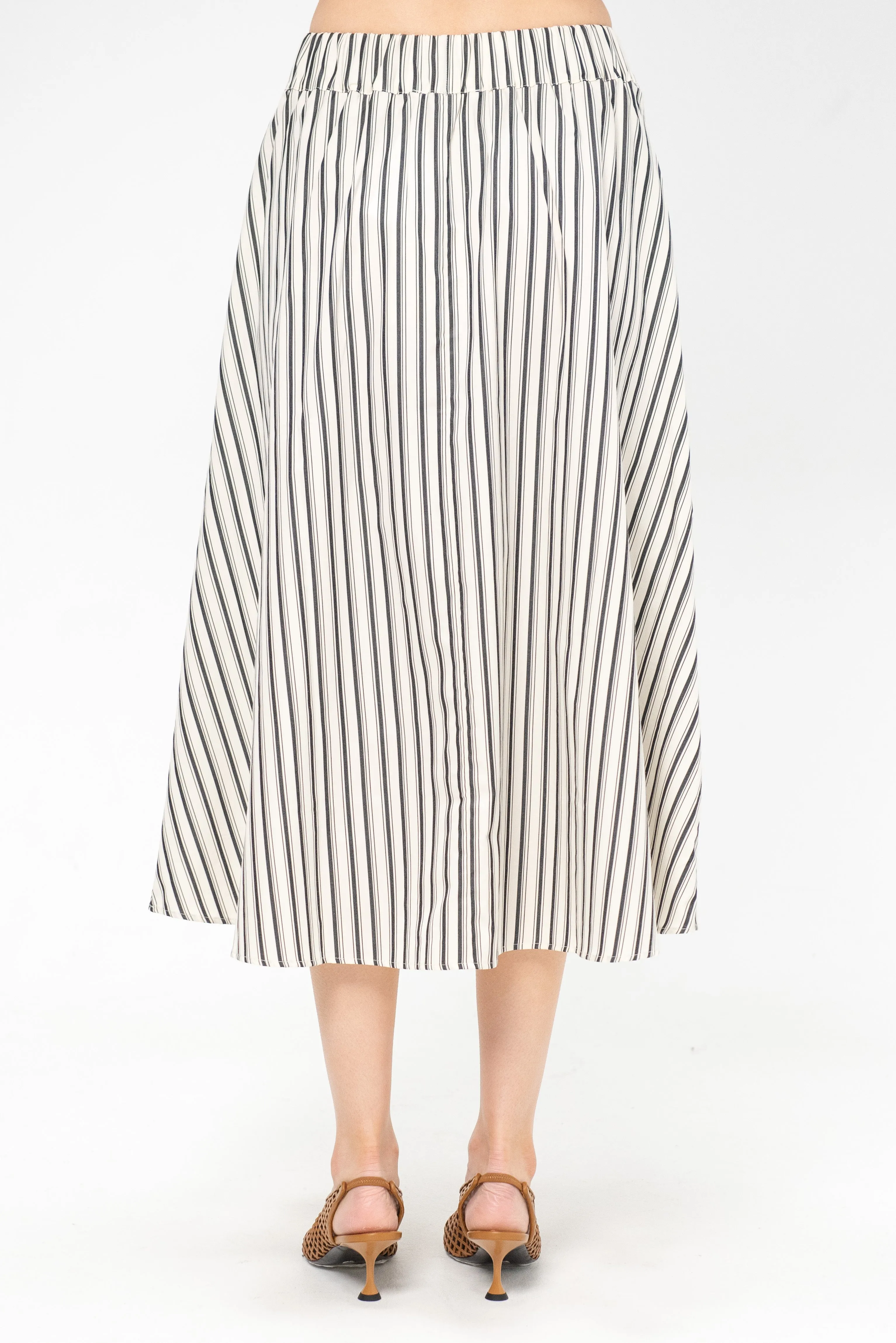 Circle Skirt, Ivory Stripe sold by Kick Pleat product image thumbnail 4