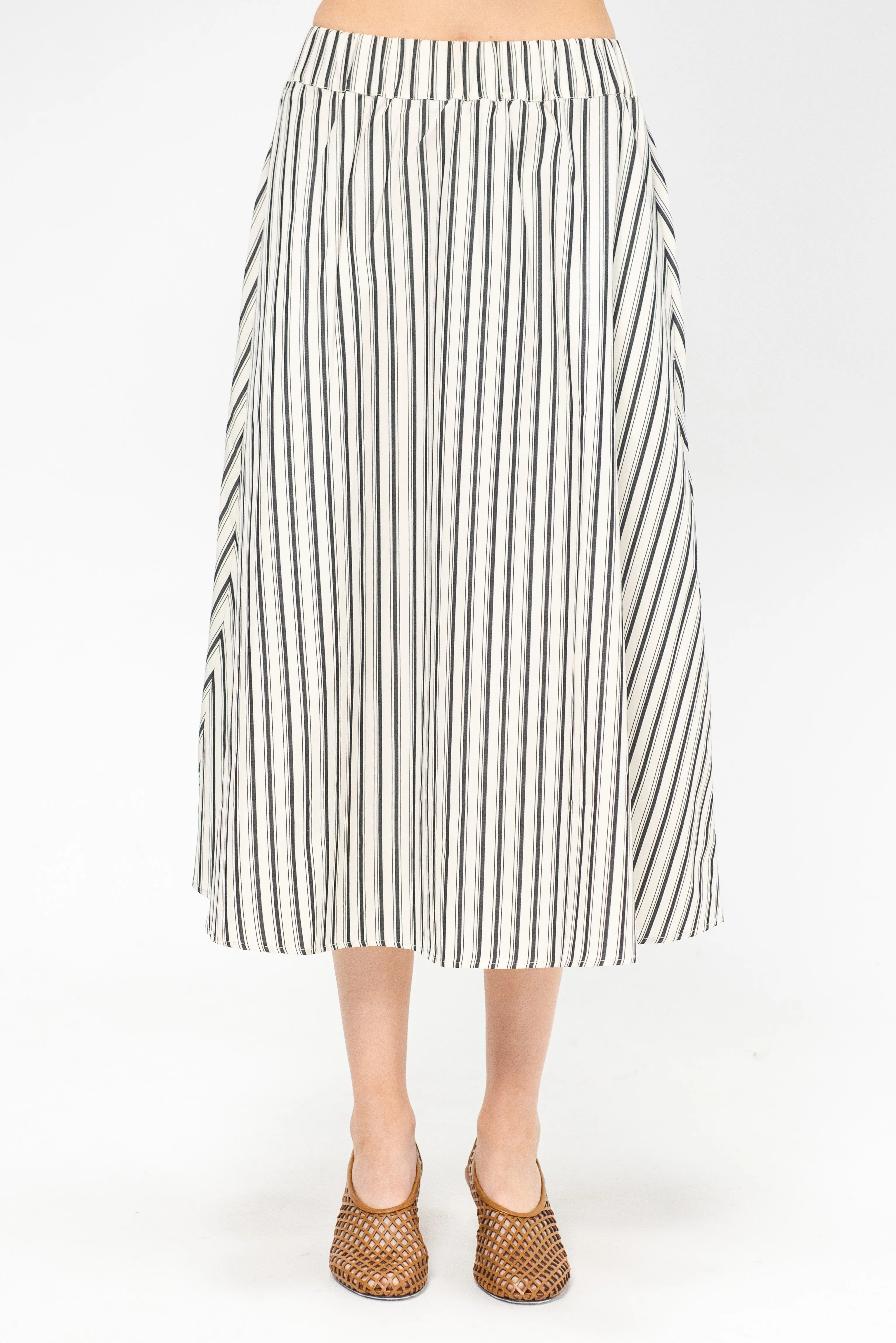 Circle Skirt, Ivory Stripe sold by Kick Pleat product image thumbnail 2