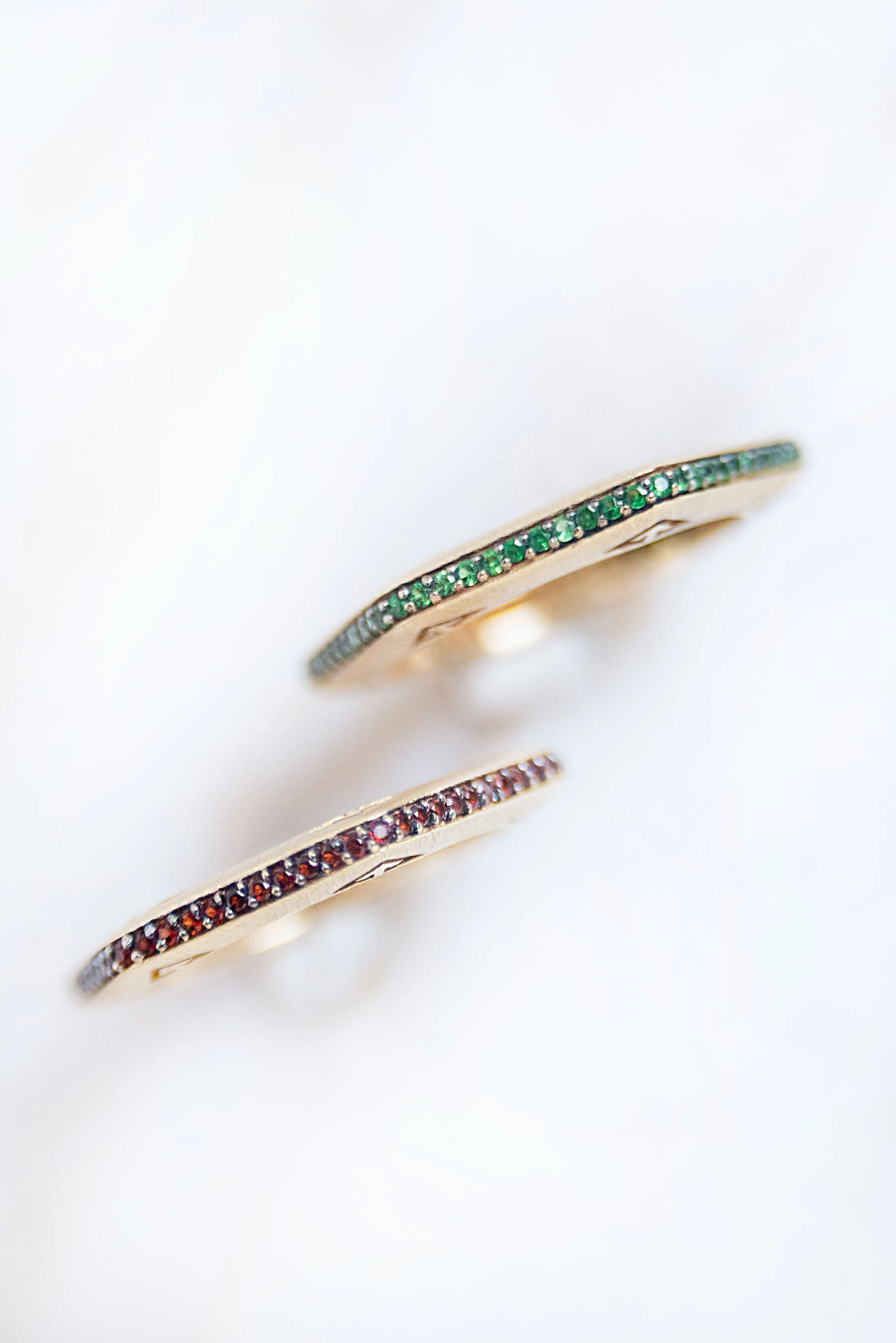 "Baira" Hexagonal Ring, Garnet sold by Kick Pleat product image thumbnail 3