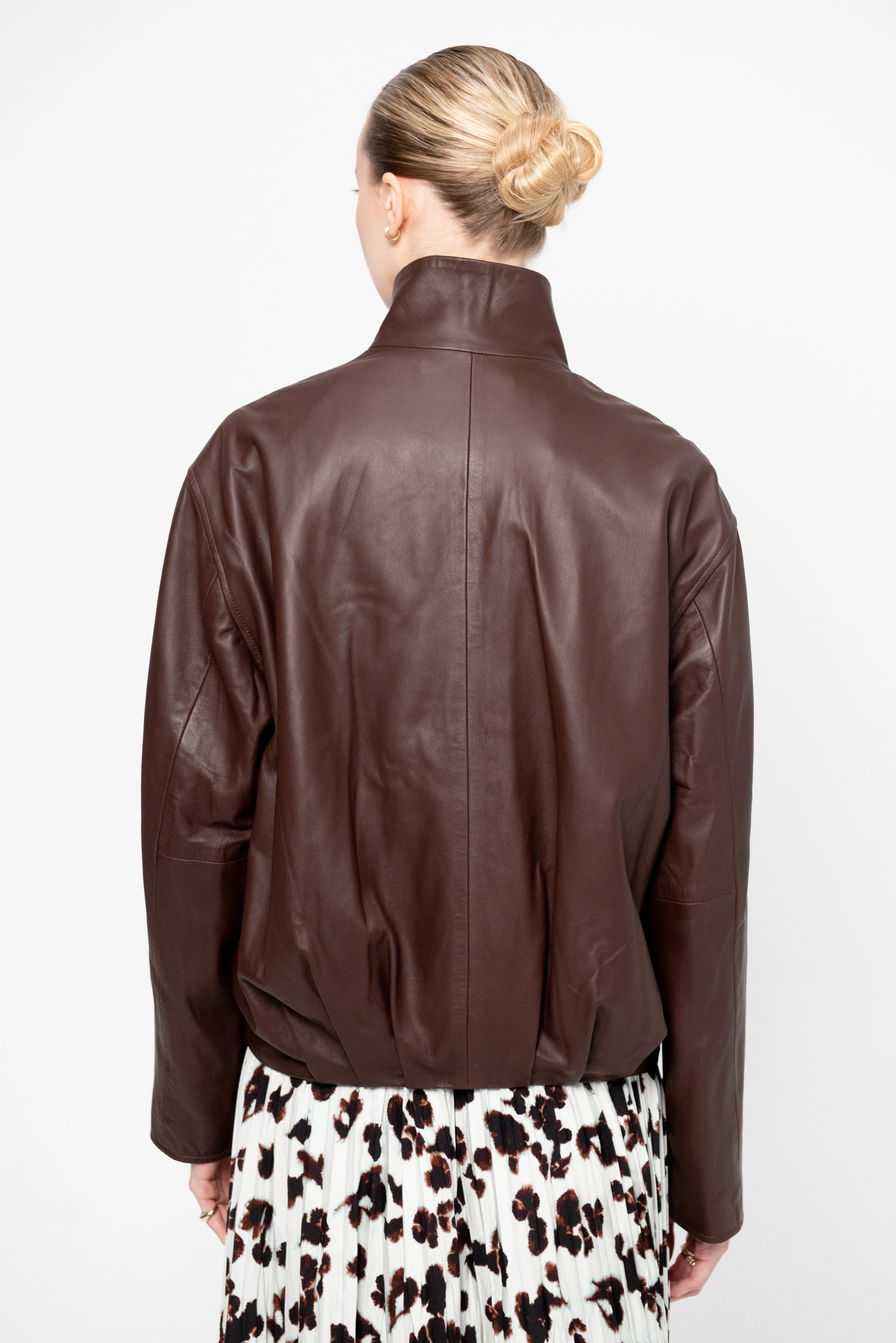 Dahila - Leather Jacket, Marrone sold by Kick Pleat product image thumbnail 4