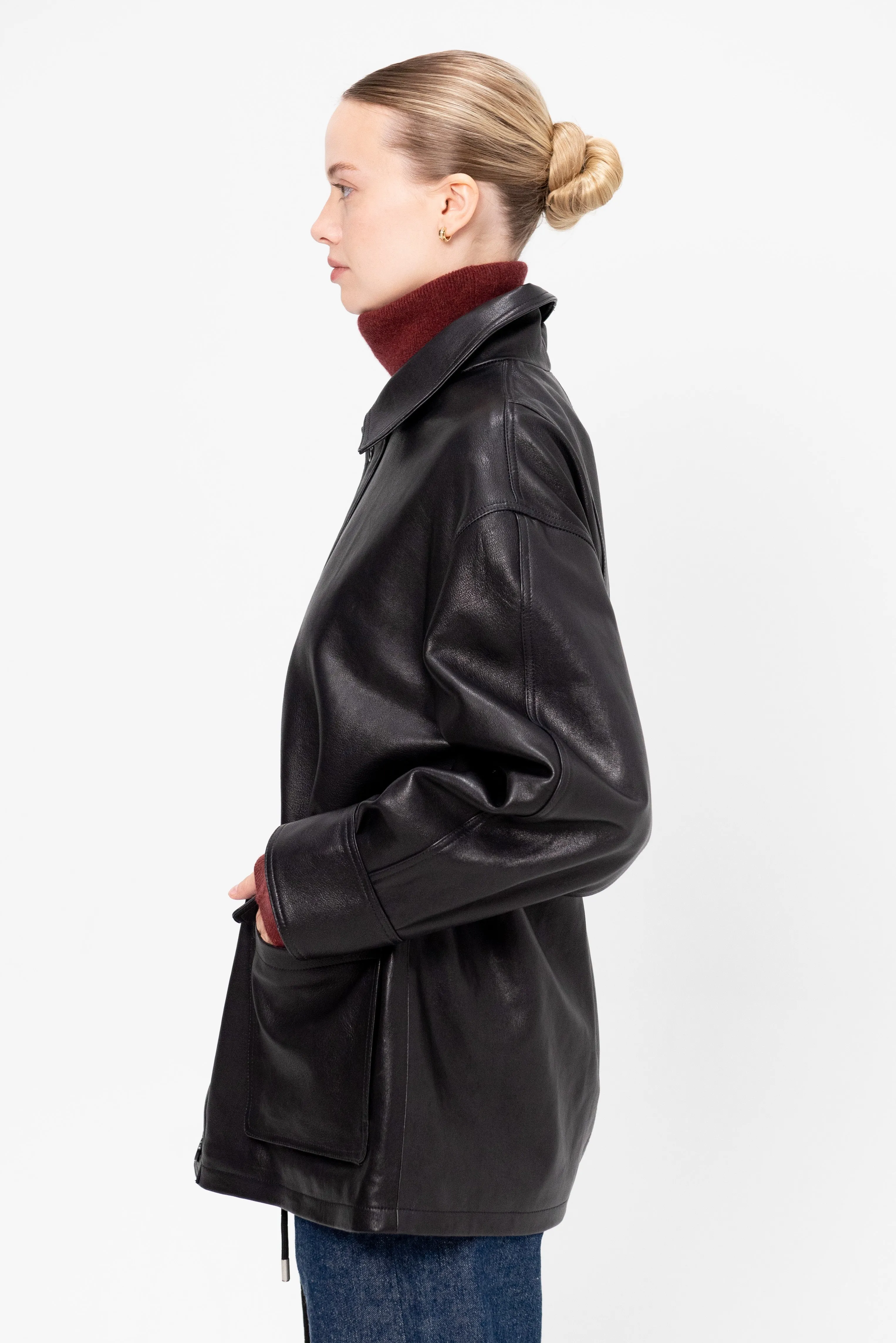Maeve - Leather Jacket, Black sold by Kick Pleat product image thumbnail 3