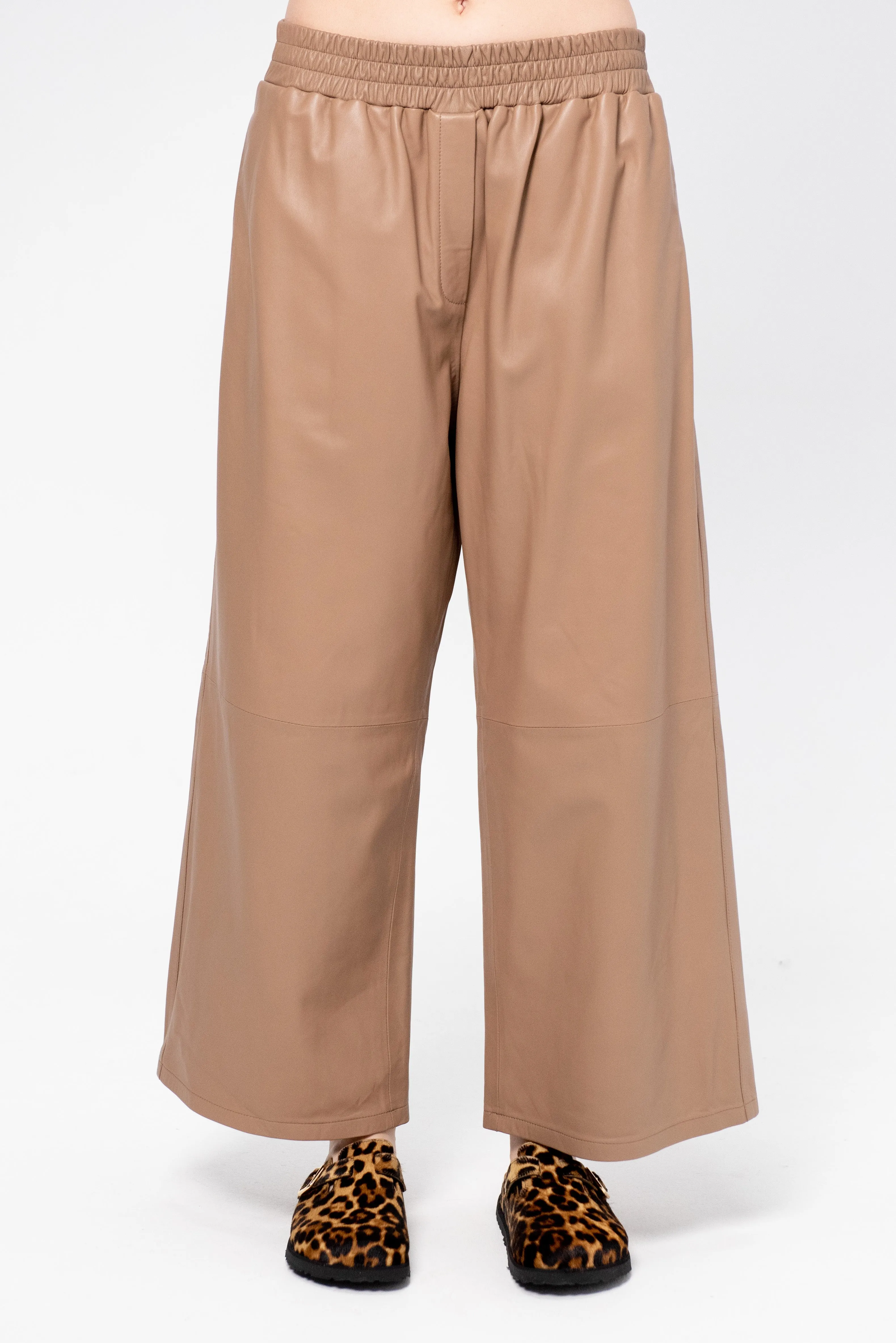 Elizabeth - Leather Culotte, Mocha sold by Kick Pleat product image thumbnail 2