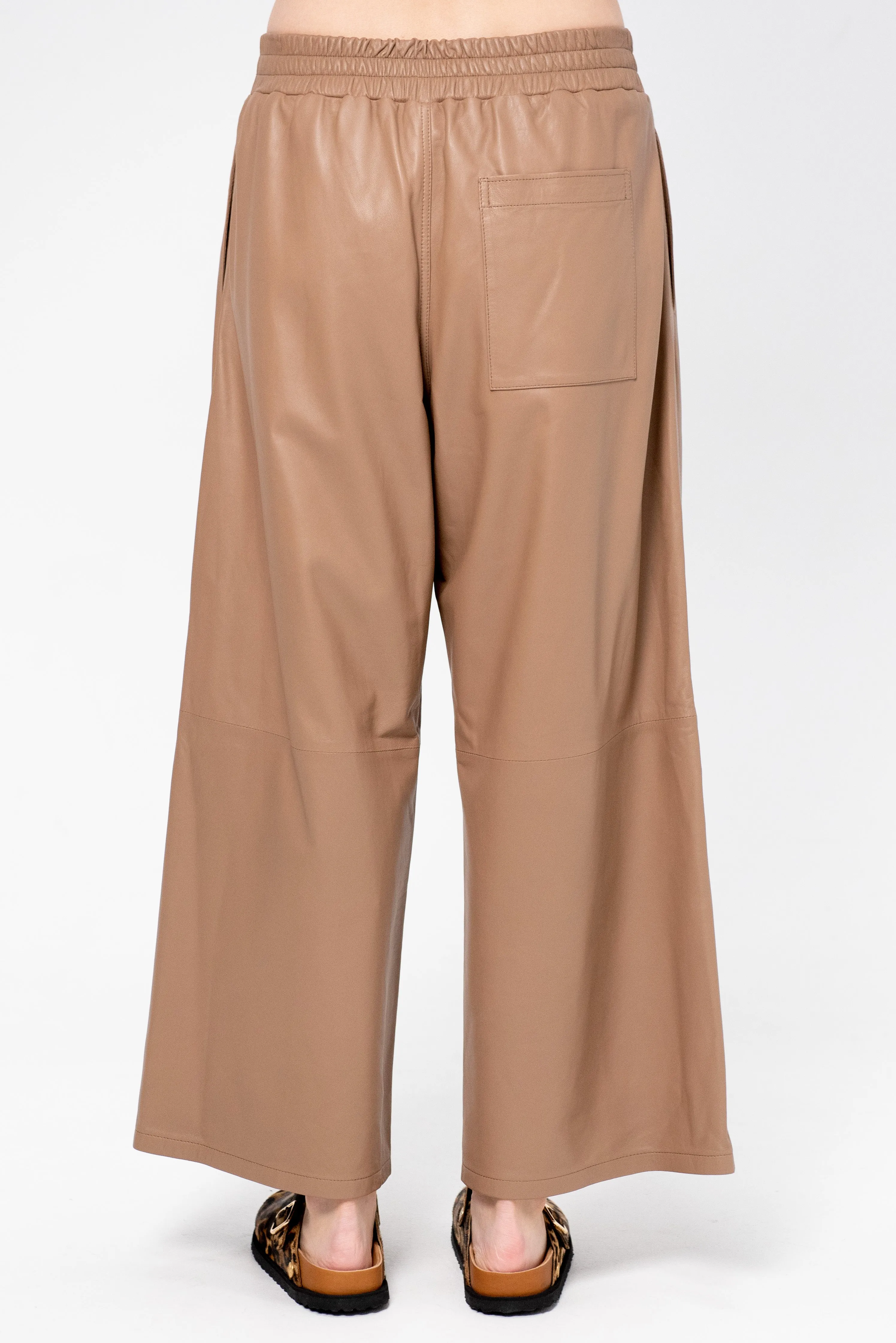 Elizabeth - Leather Culotte, Mocha sold by Kick Pleat product image thumbnail 4