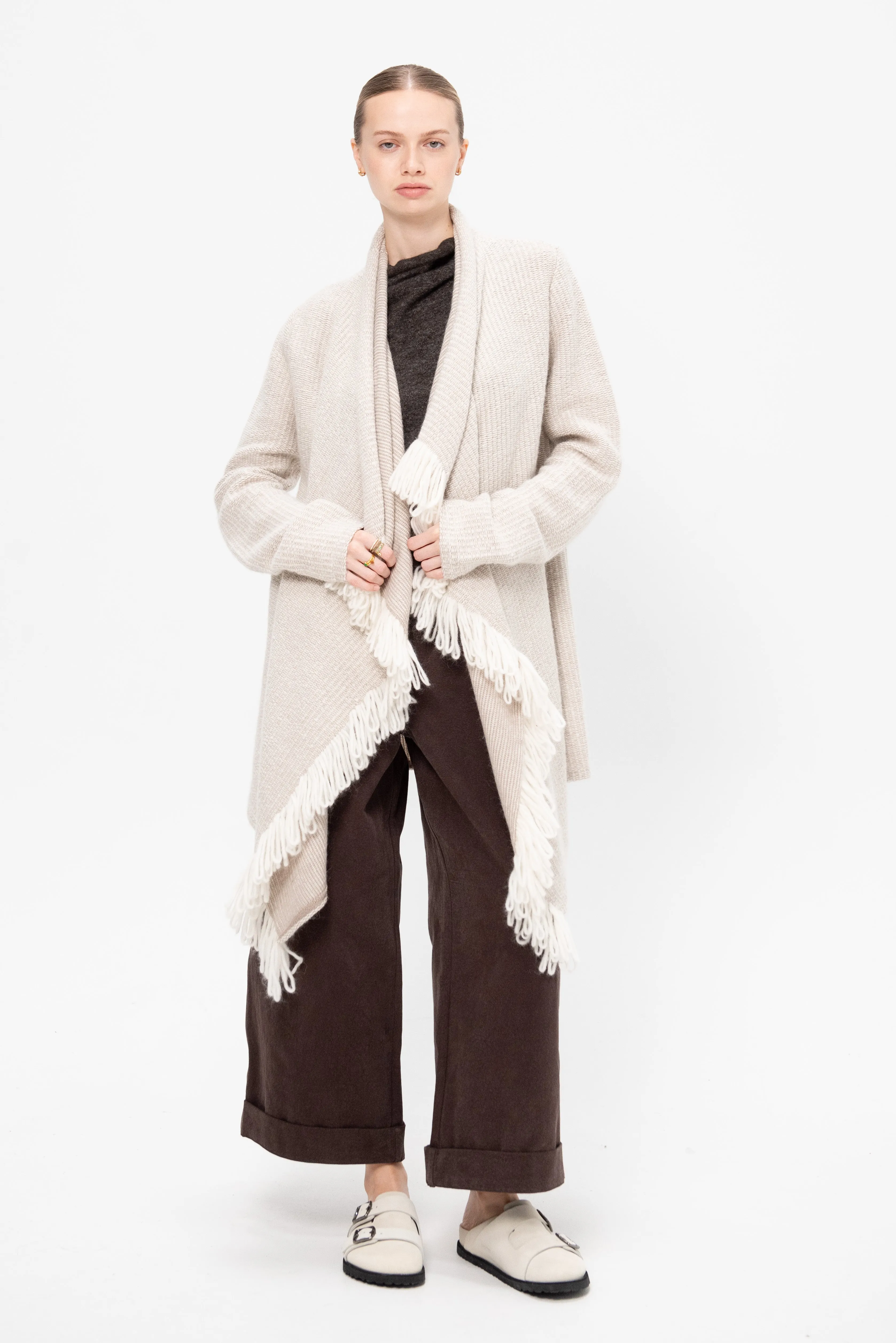 Knitweave Coat, Raw White sold by Kick Pleat product image thumbnail 2