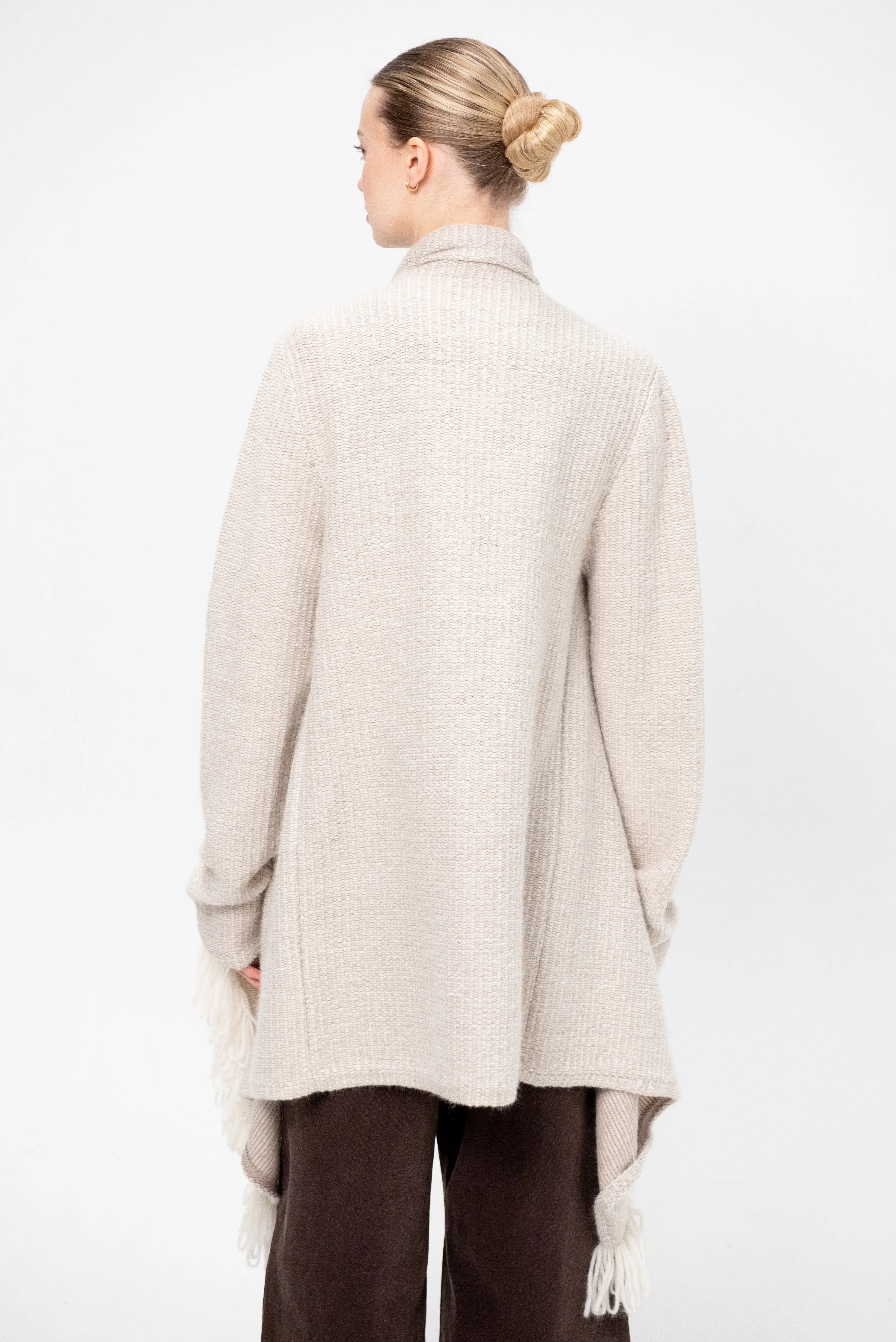 Knitweave Coat, Raw White sold by Kick Pleat product image thumbnail 5