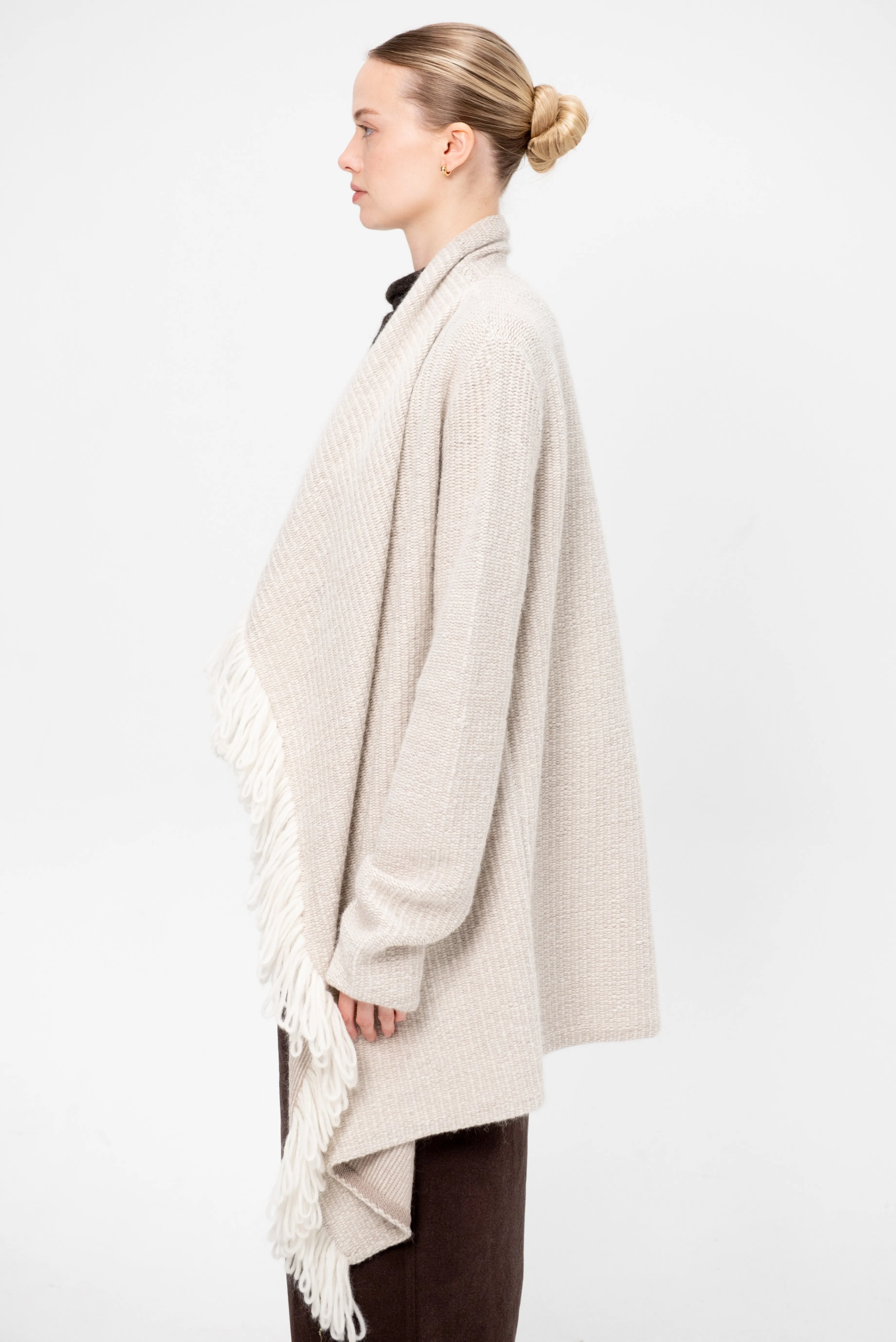 Knitweave Coat, Raw White sold by Kick Pleat product image thumbnail 4