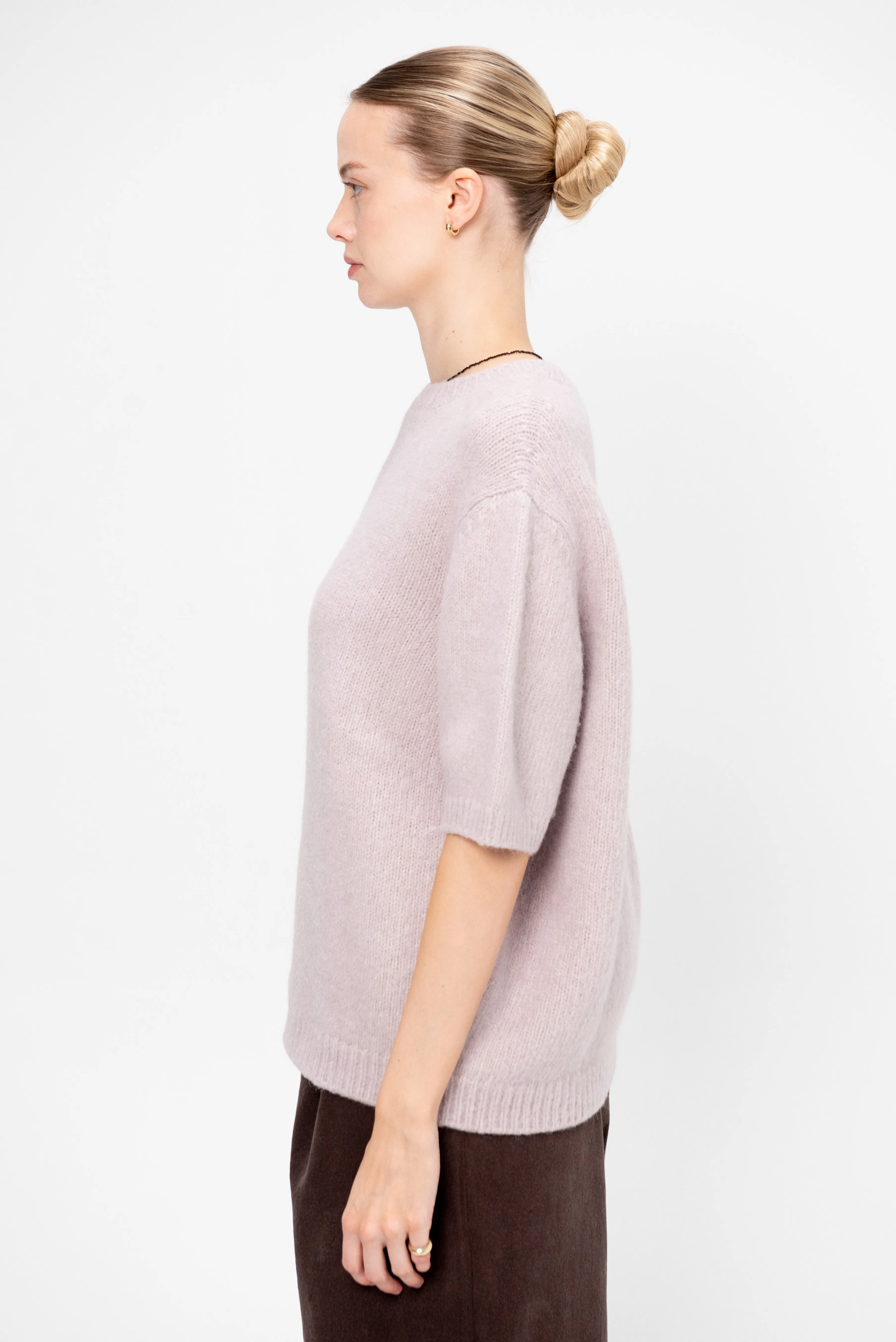 Loft Short Sleeve Crewneck, Lavender sold by Kick Pleat product image thumbnail 4