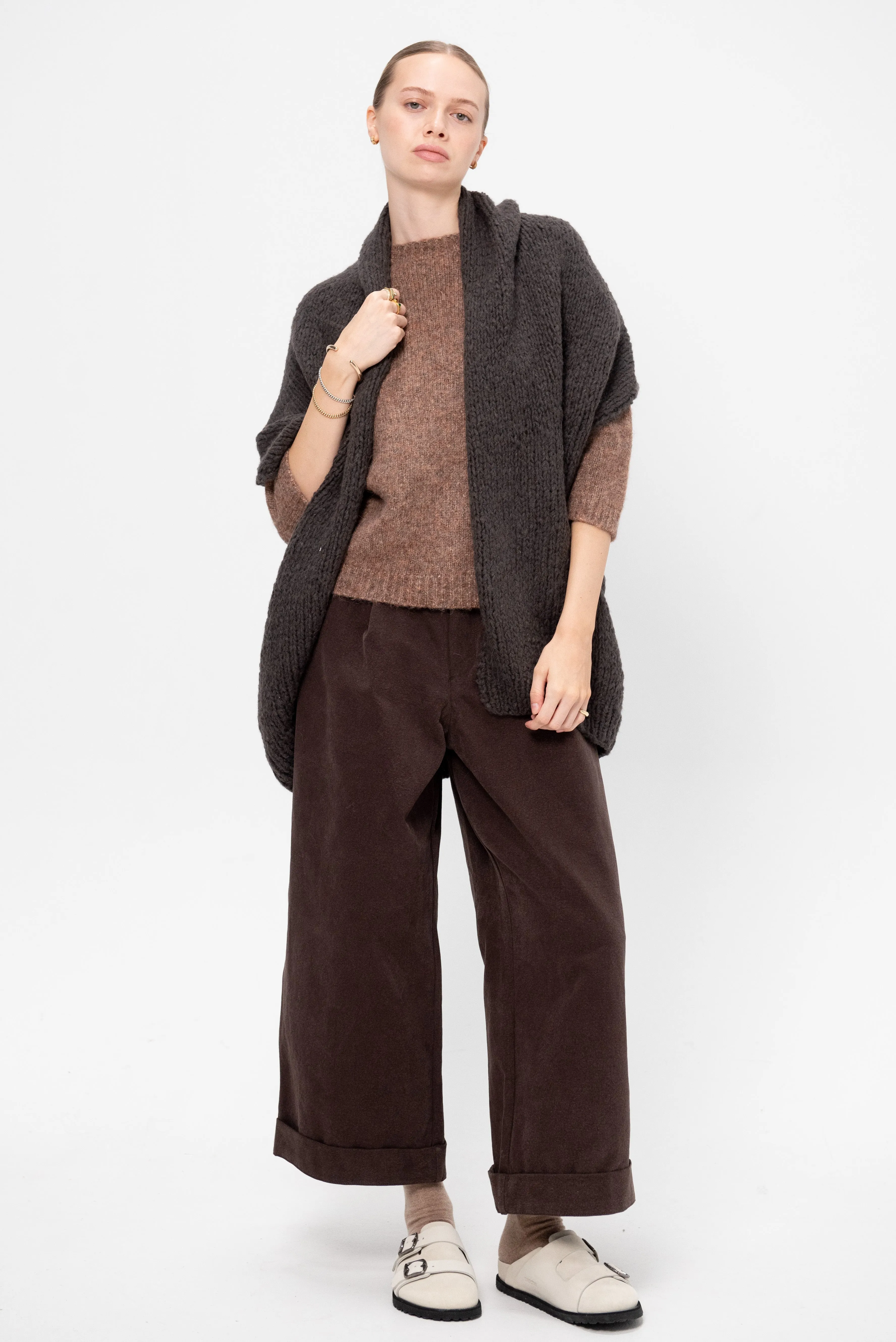 Handknit Cocoon, Coal sold by Kick Pleat