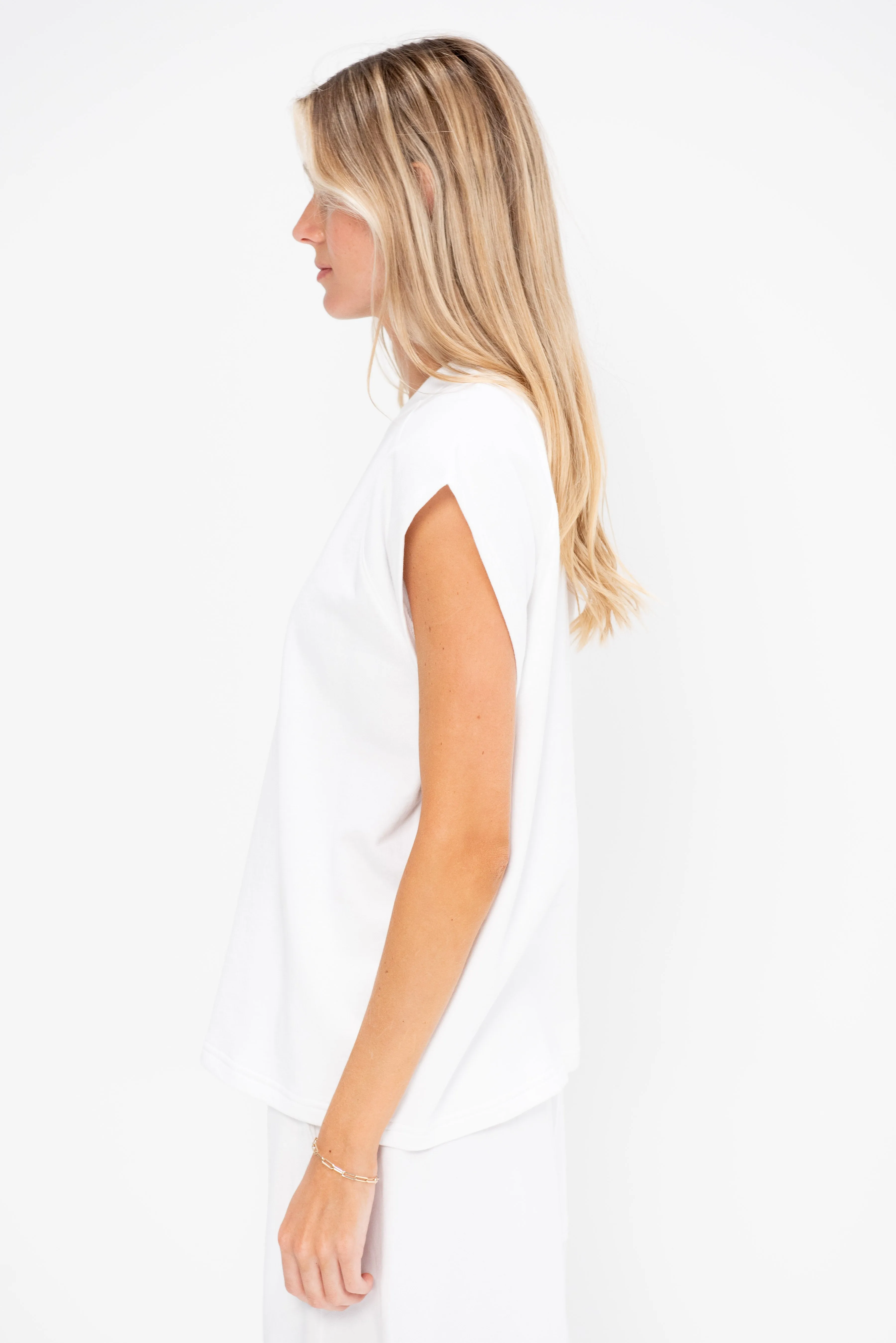 Light Weight Sweatshirting Sleeveless Easy Top sold by Kick Pleat product image thumbnail 4