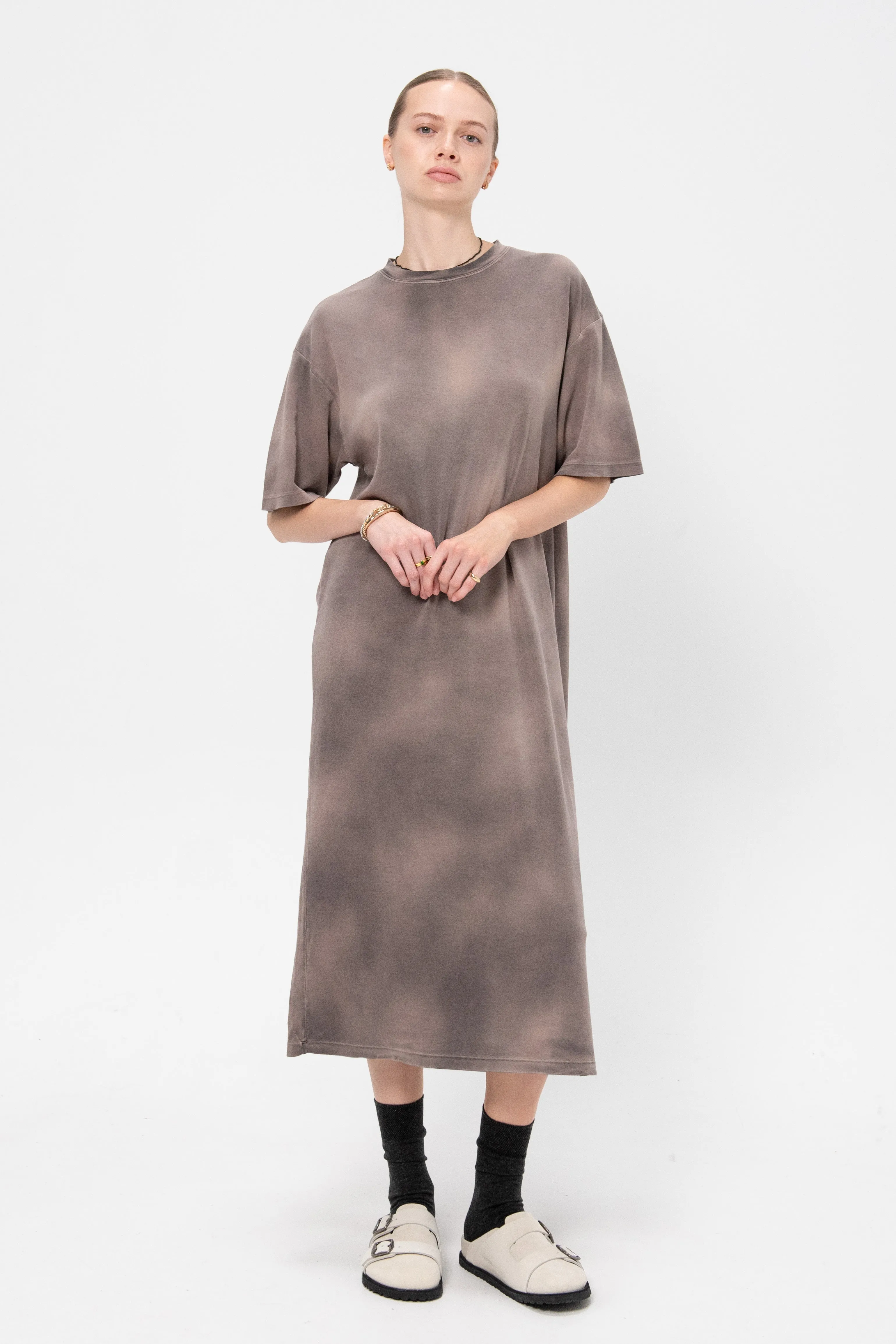 Haze Tee Dress, Coal sold by Kick Pleat
