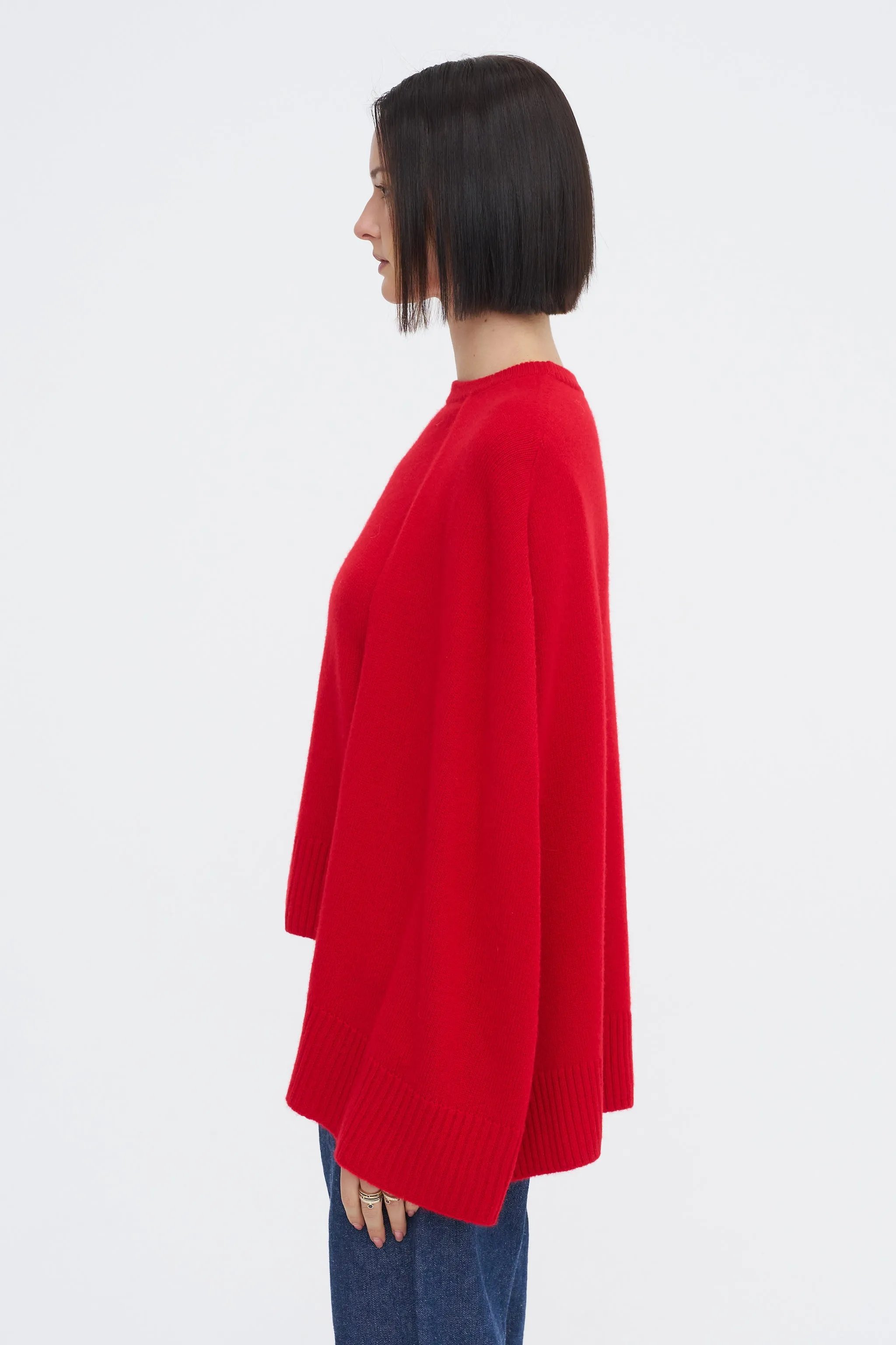 Crew Cape Knit, Poppy sold by Kick Pleat product image thumbnail 3