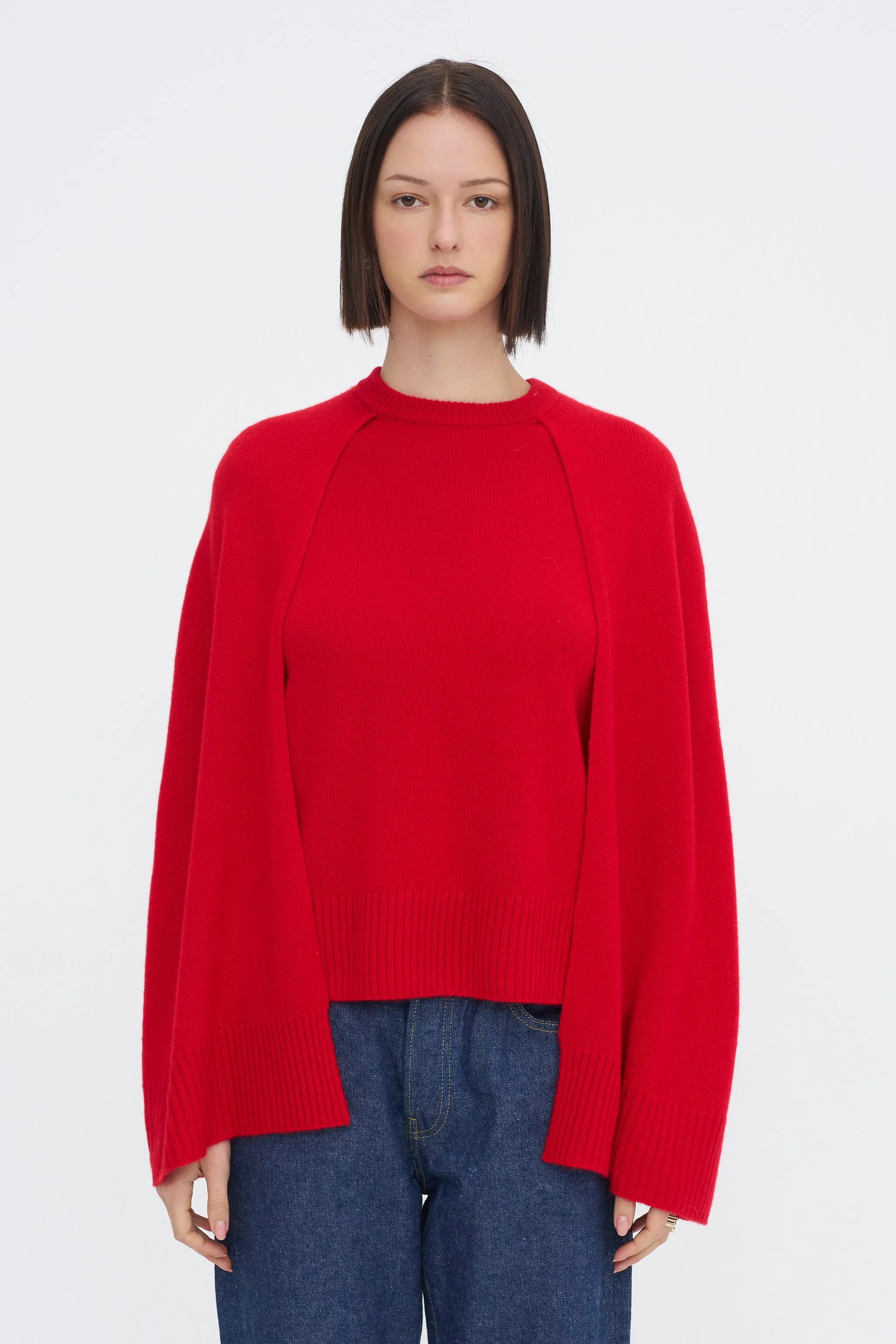 Crew Cape Knit, Poppy sold by Kick Pleat product image thumbnail 2