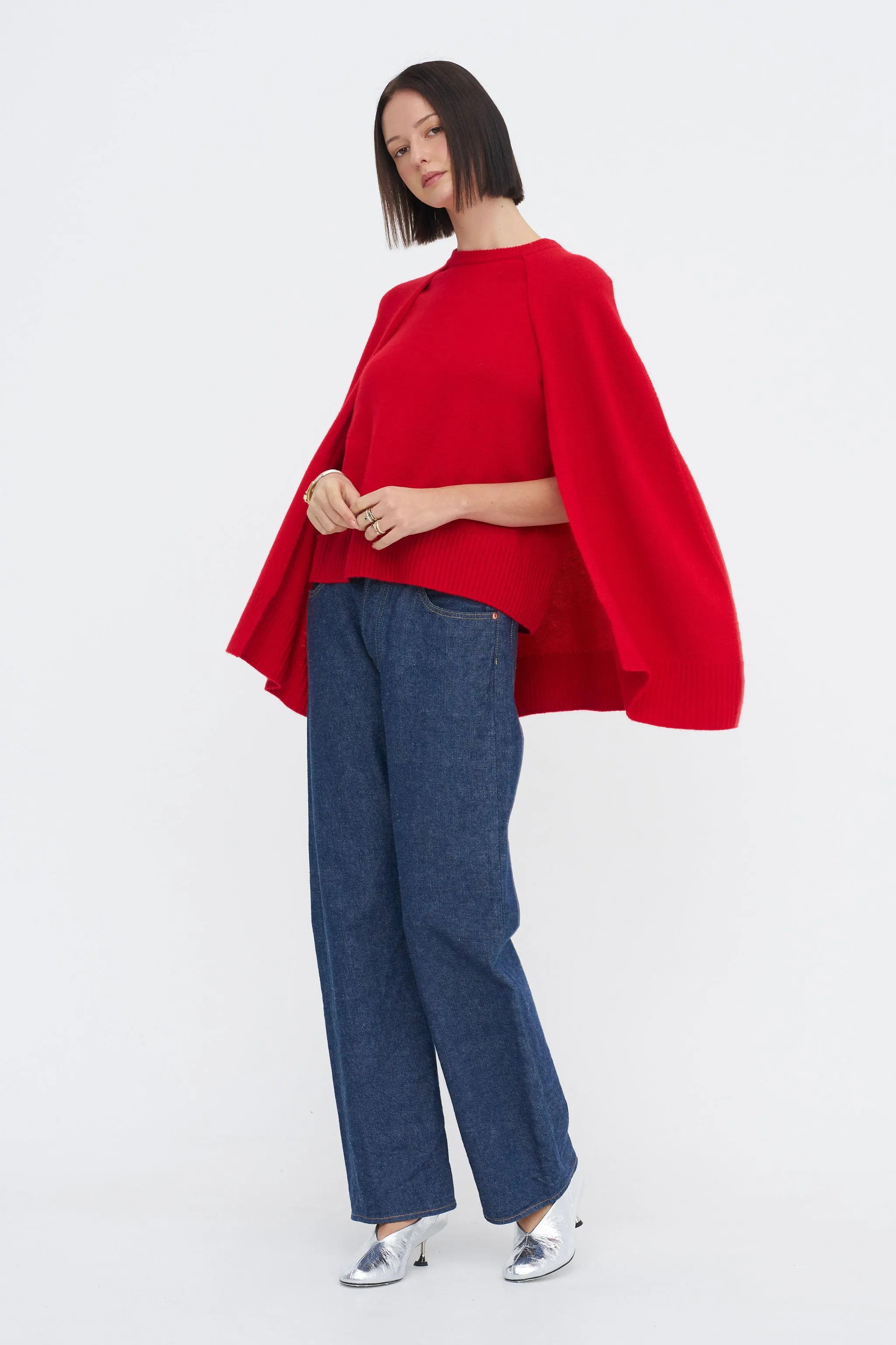 Crew Cape Knit, Poppy sold by Kick Pleat
