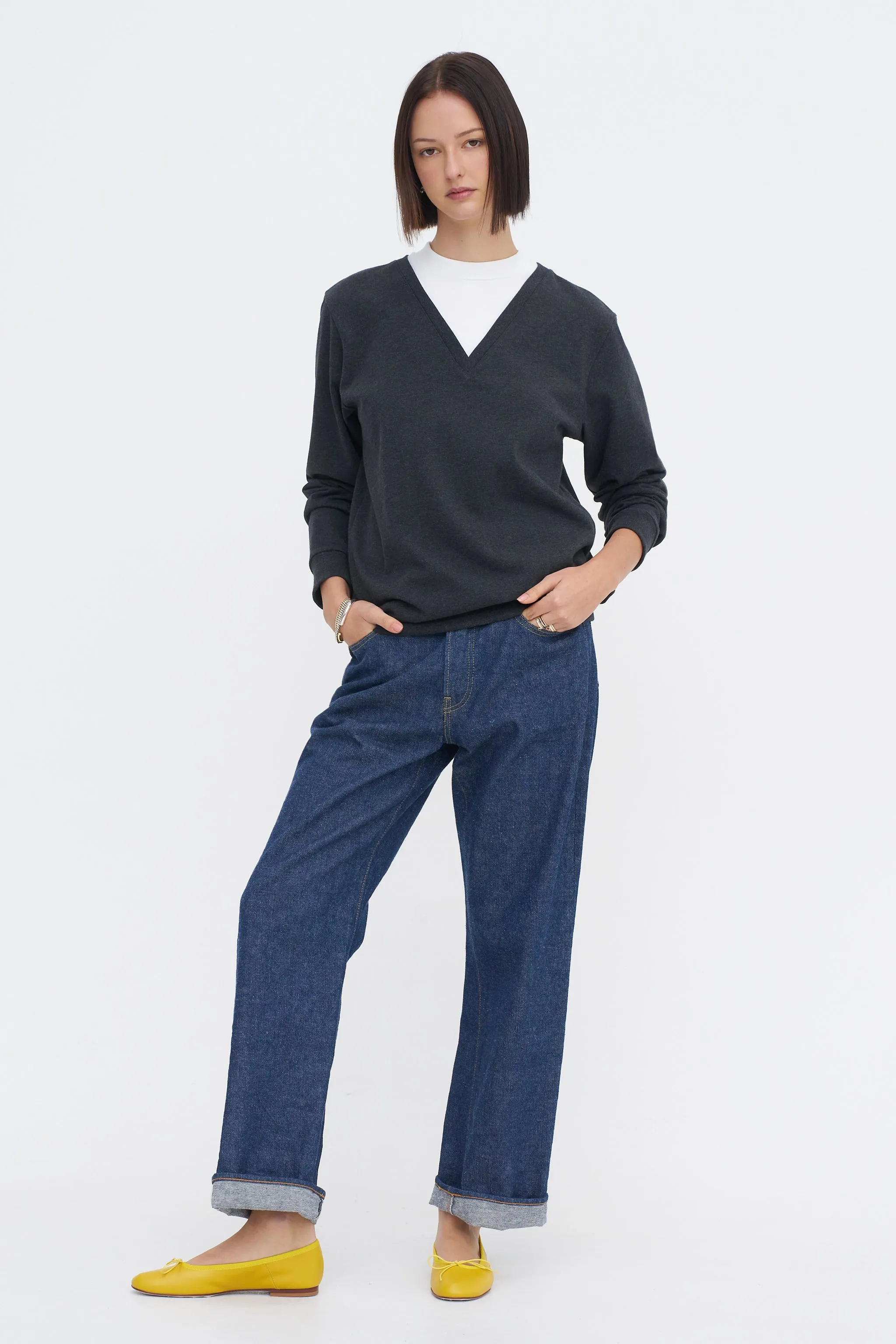 Perfect T-Shirt Trompe L'oeil Top, Grey Multi sold by Kick Pleat product image thumbnail 5