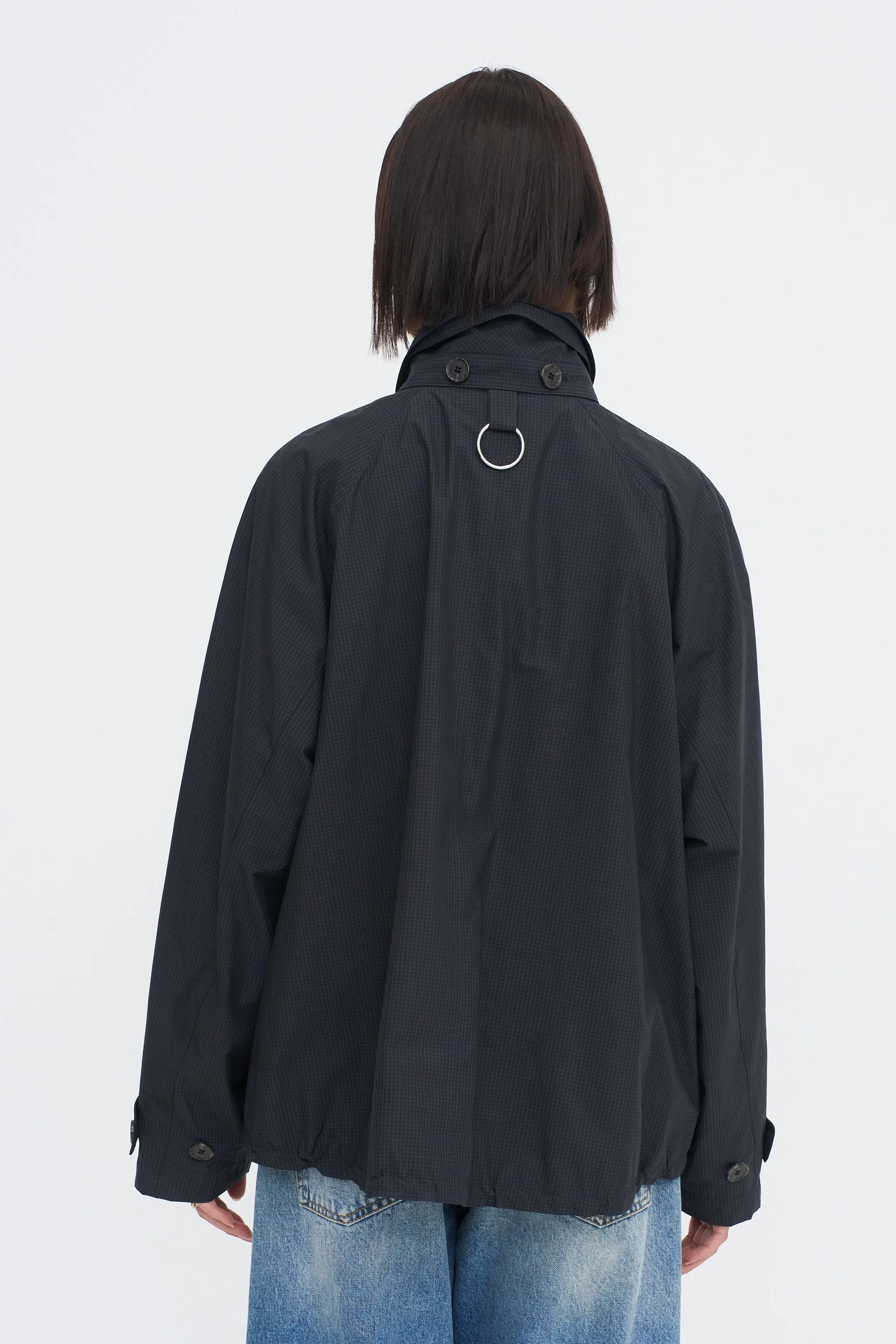 Charles Menswear Trench Anorak, Navy Multi sold by Kick Pleat product image thumbnail 4