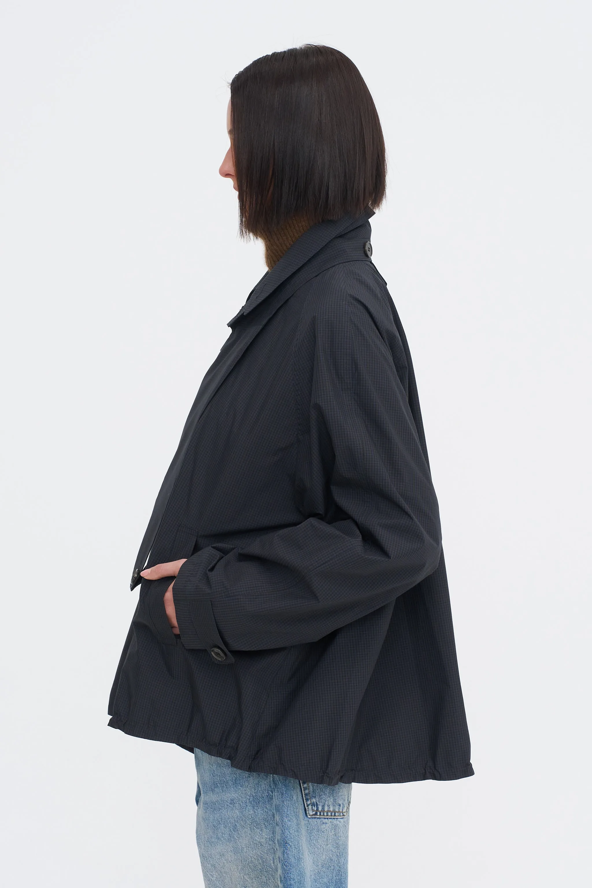 Charles Menswear Trench Anorak, Navy Multi sold by Kick Pleat product image thumbnail 3