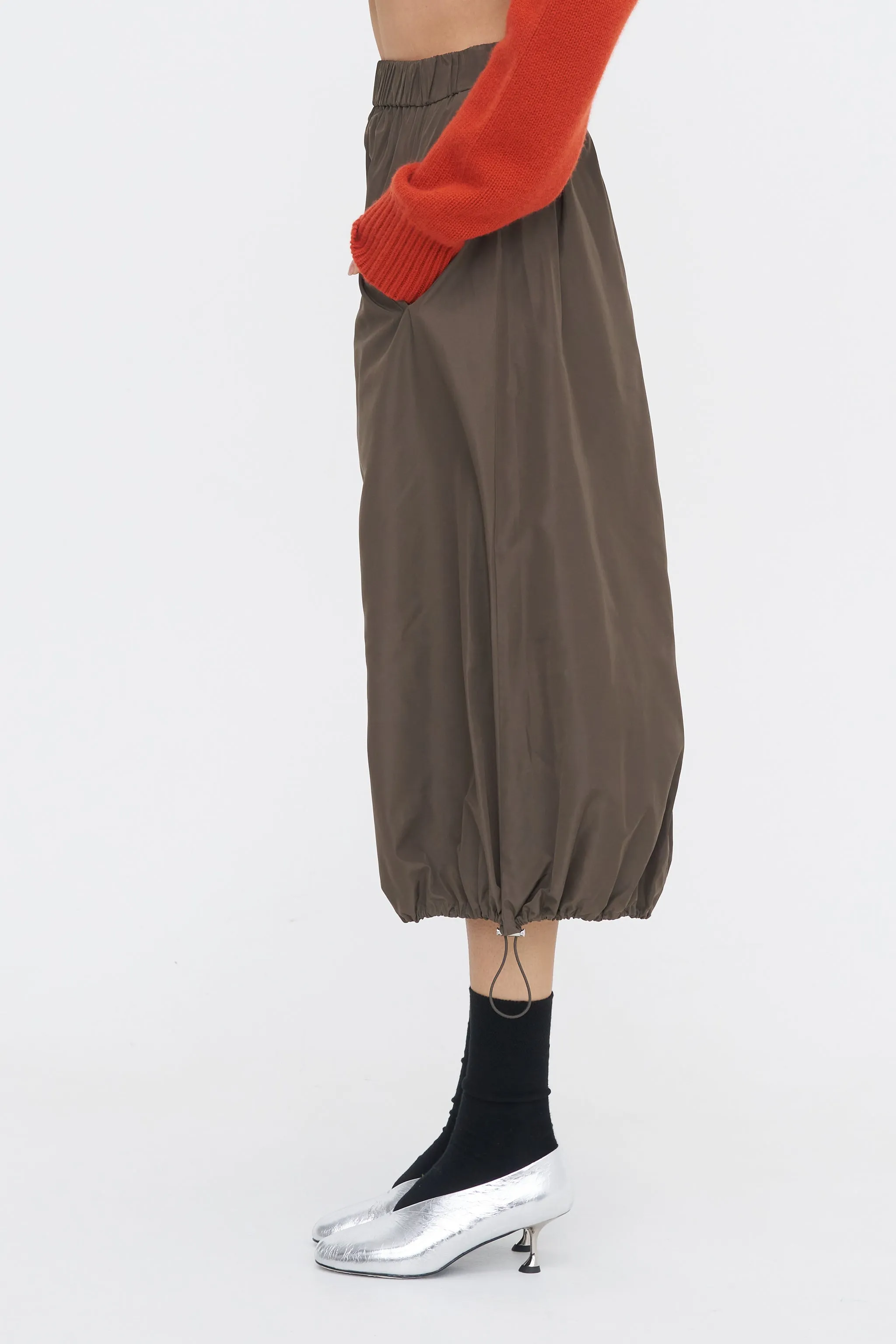Italian Sporty Nylon Midi Anorak Skirt sold by Kick Pleat product image thumbnail 4