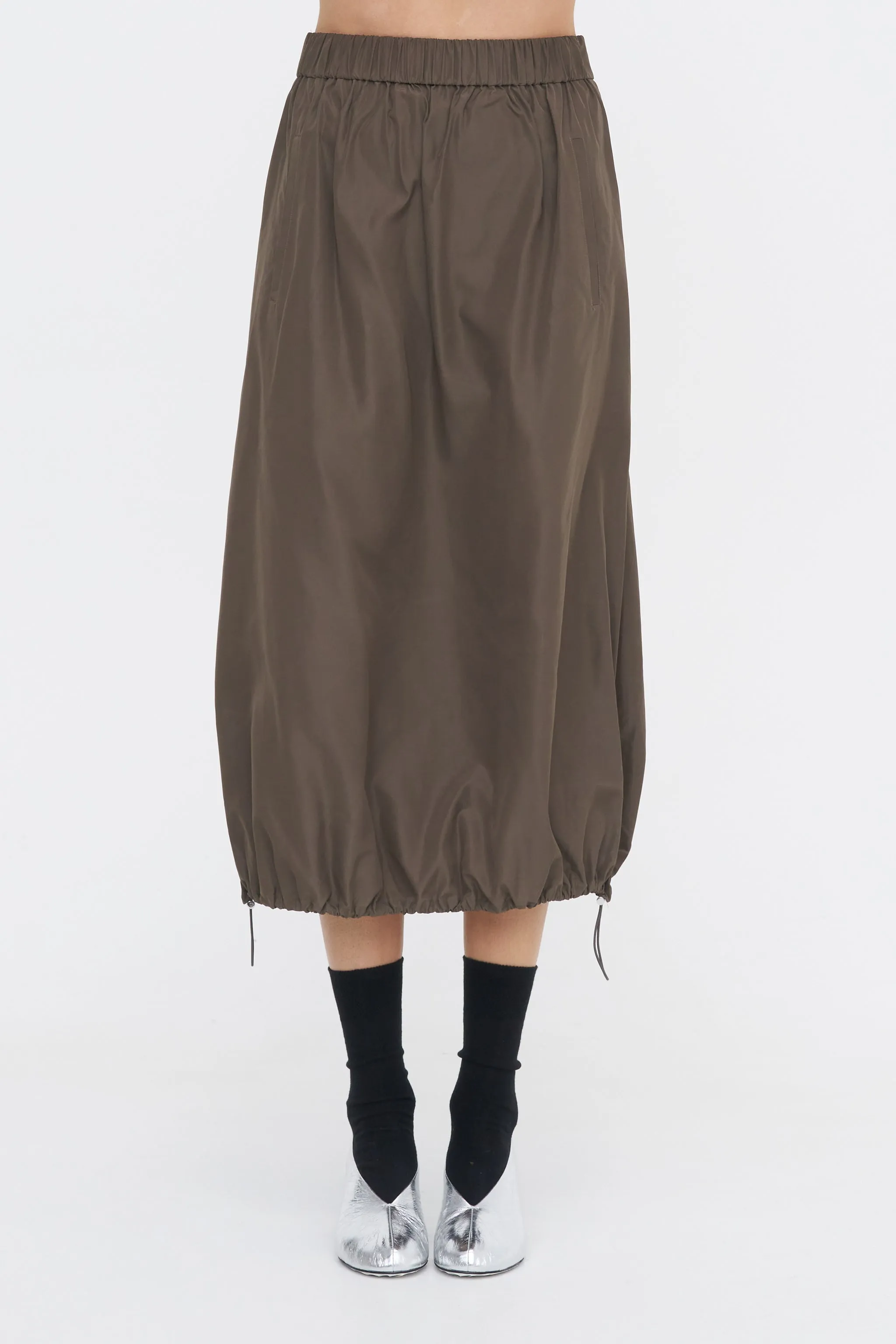 Italian Sporty Nylon Midi Anorak Skirt sold by Kick Pleat product image thumbnail 3