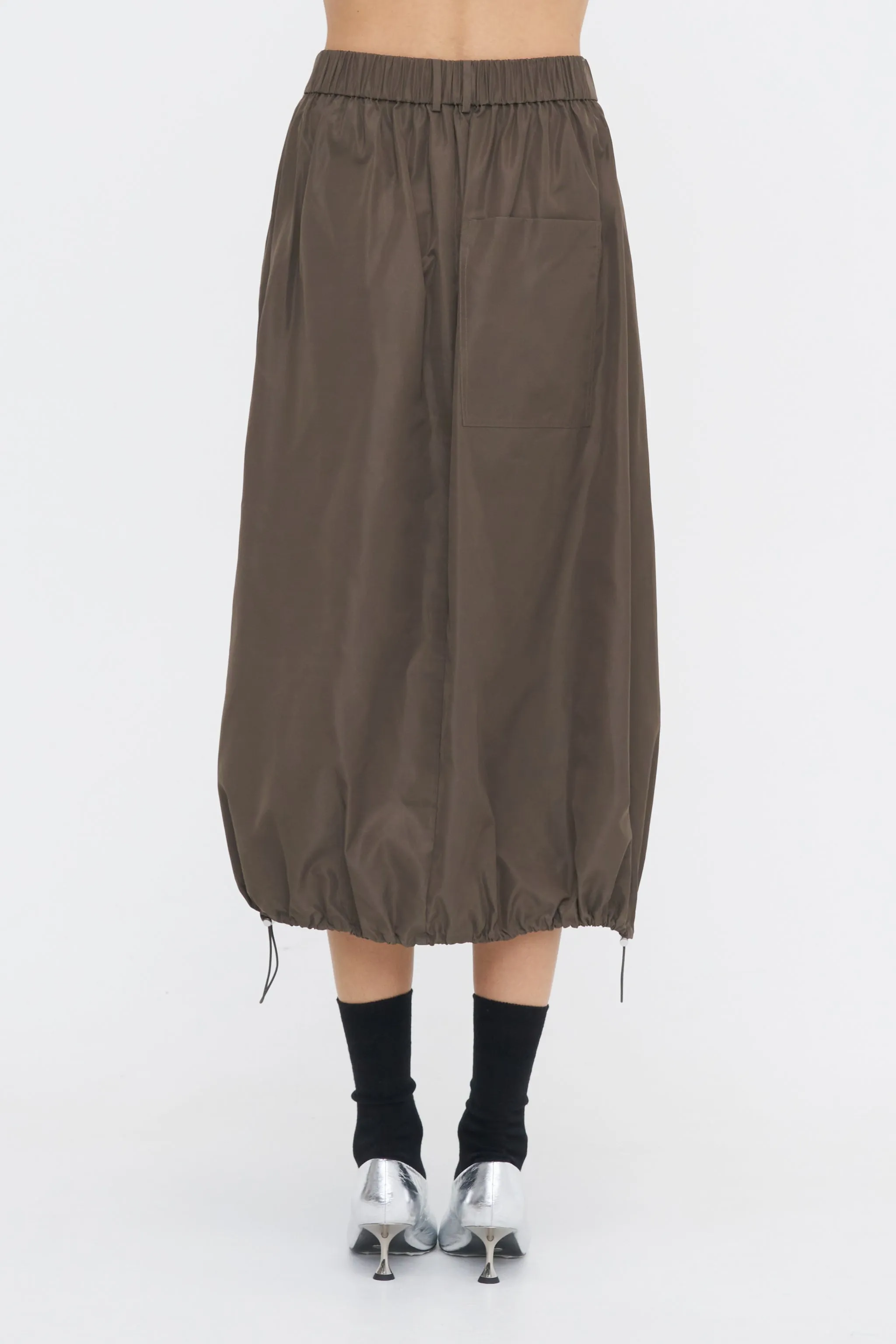 Italian Sporty Nylon Midi Anorak Skirt sold by Kick Pleat product image thumbnail 5